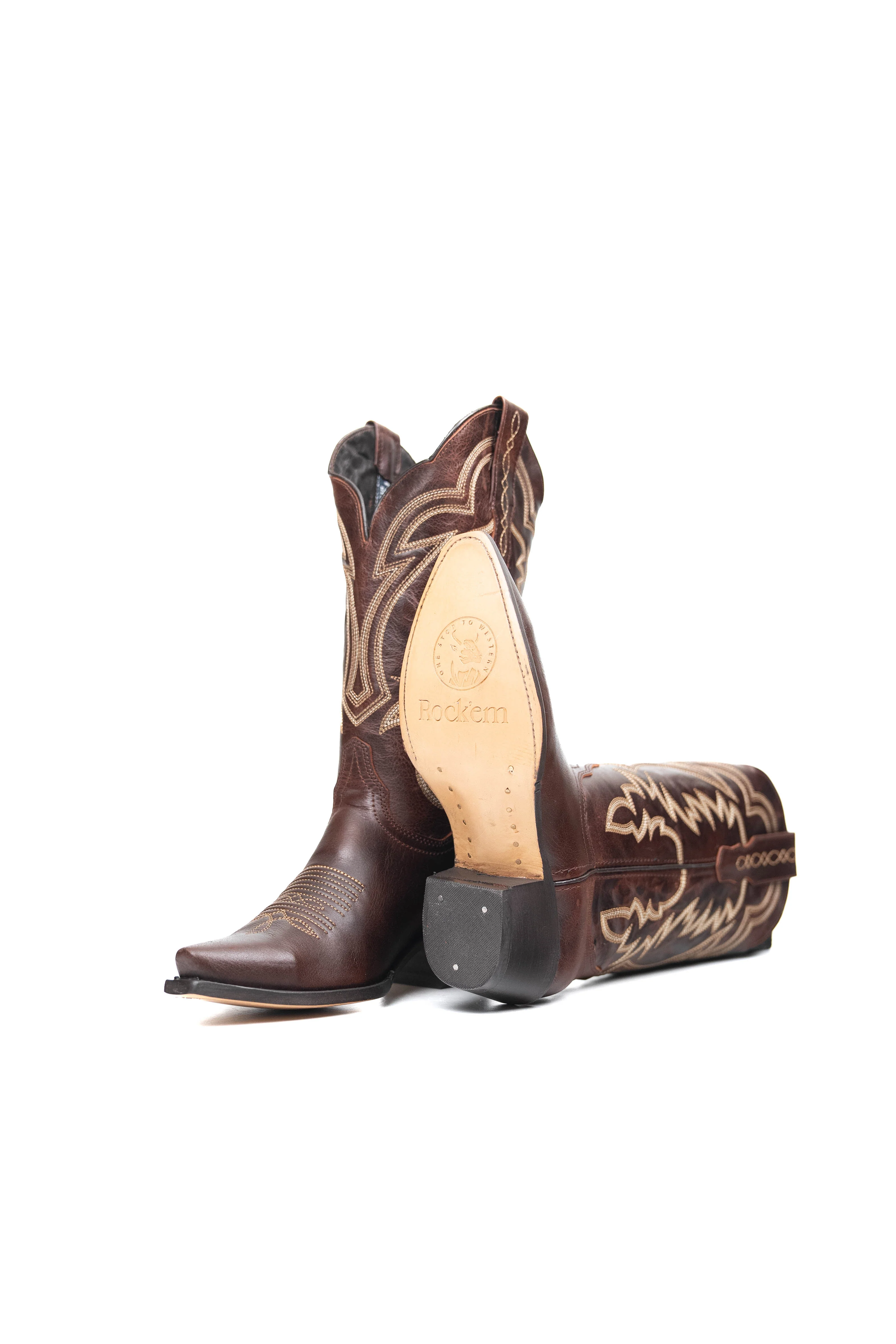 Mia Wide Calf Snip Toe Cowgirl Boot - Image 17