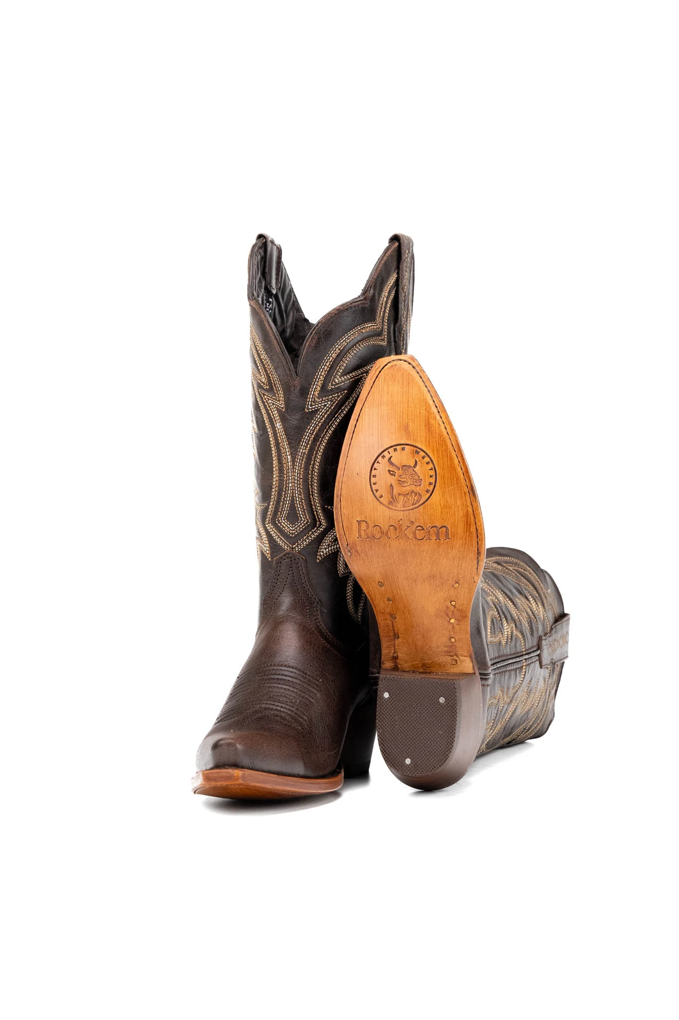 Mia Wide Calf Snip Toe Cowgirl Boot - Image 5