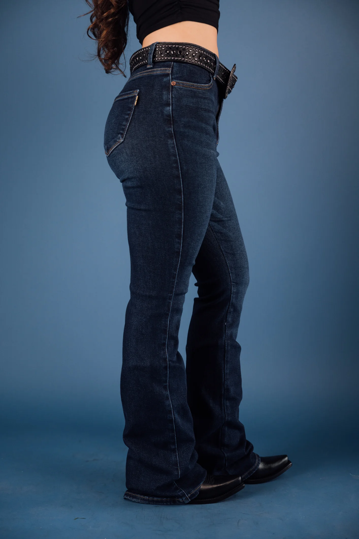 Mid Rise Western Boot Cut Jeans - Image 3