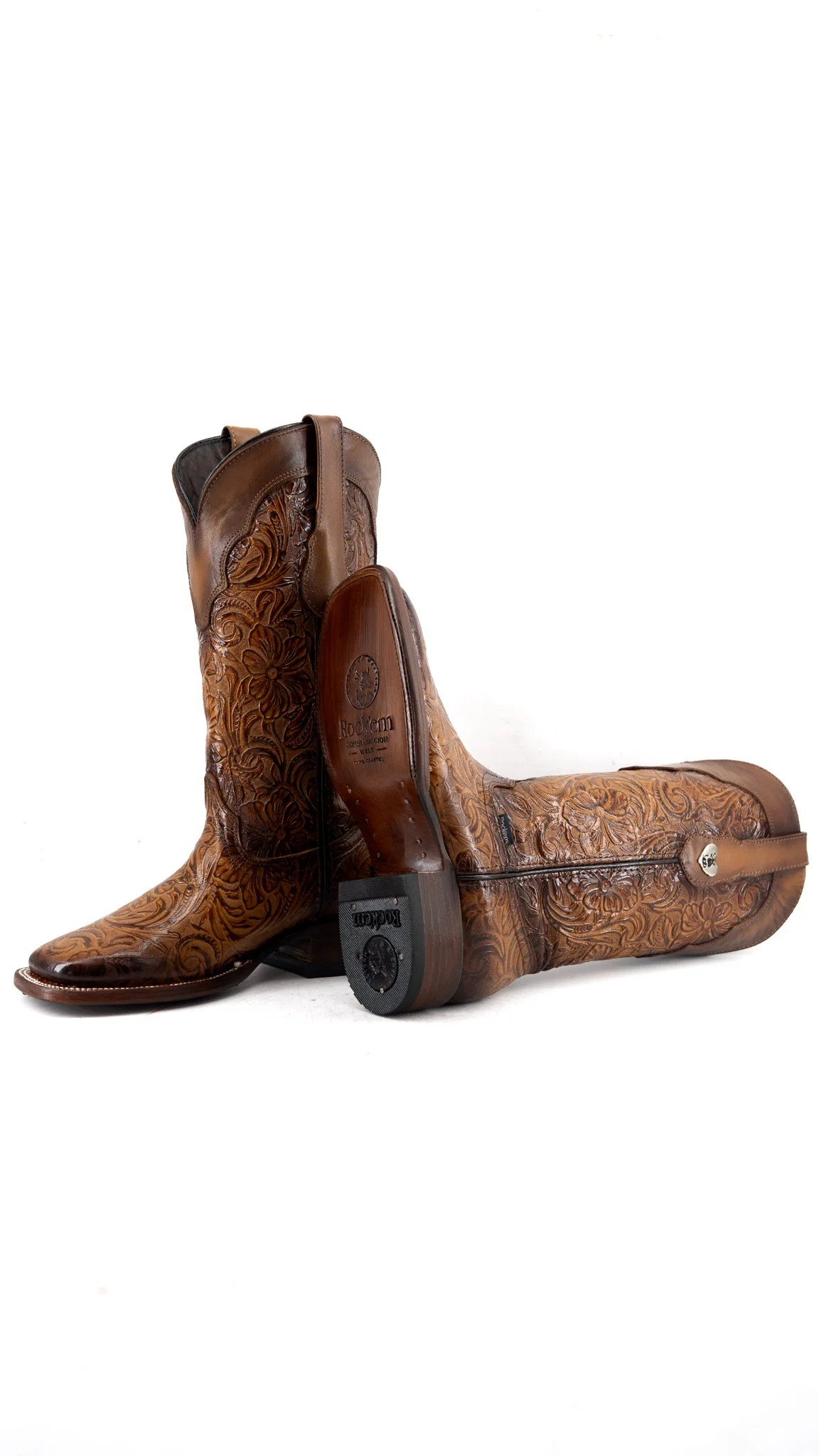 Mila Tooled Square Toe Cowgirl Boot - Image 10