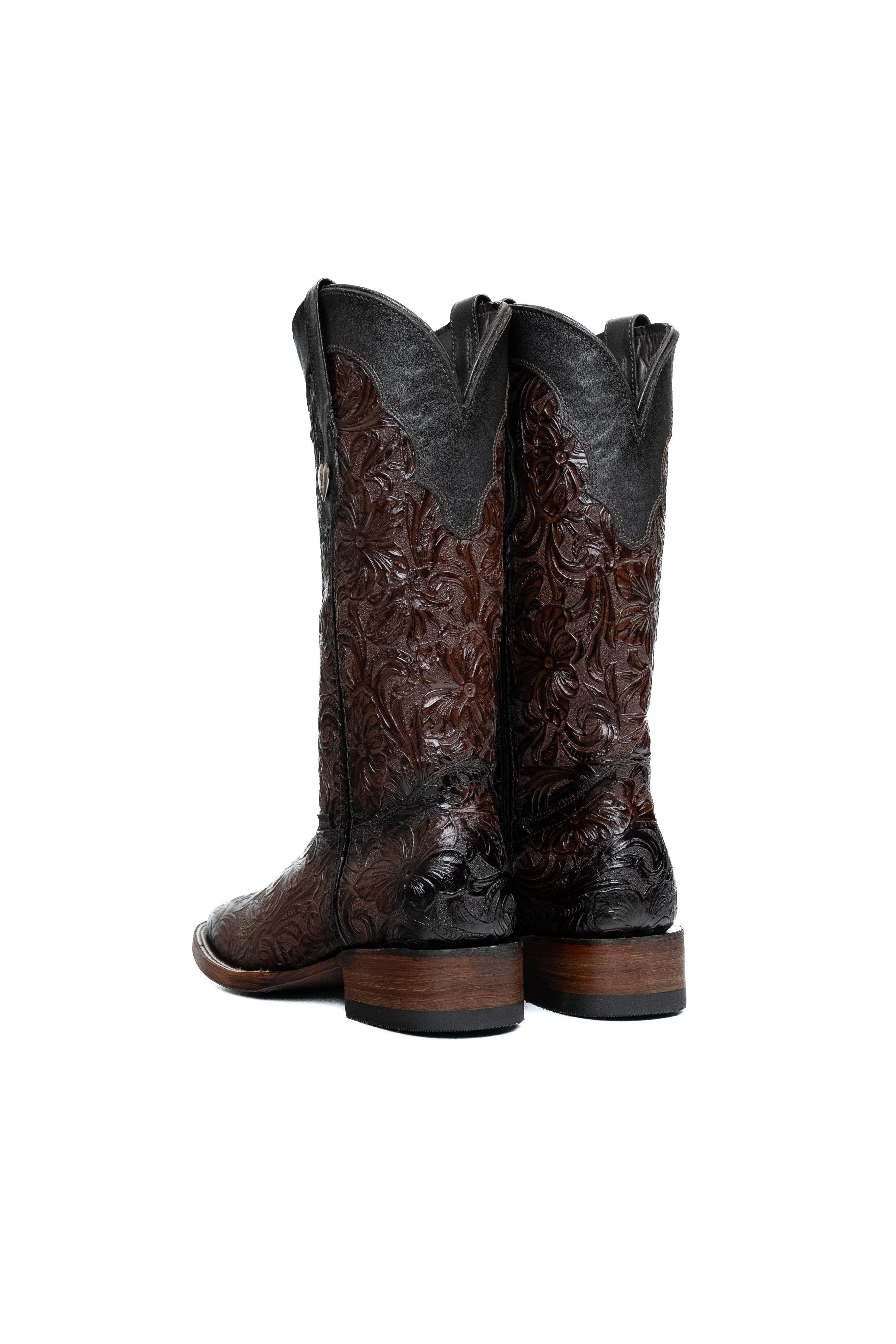 Mila Tooled Square Toe Cowgirl Boot - Image 3