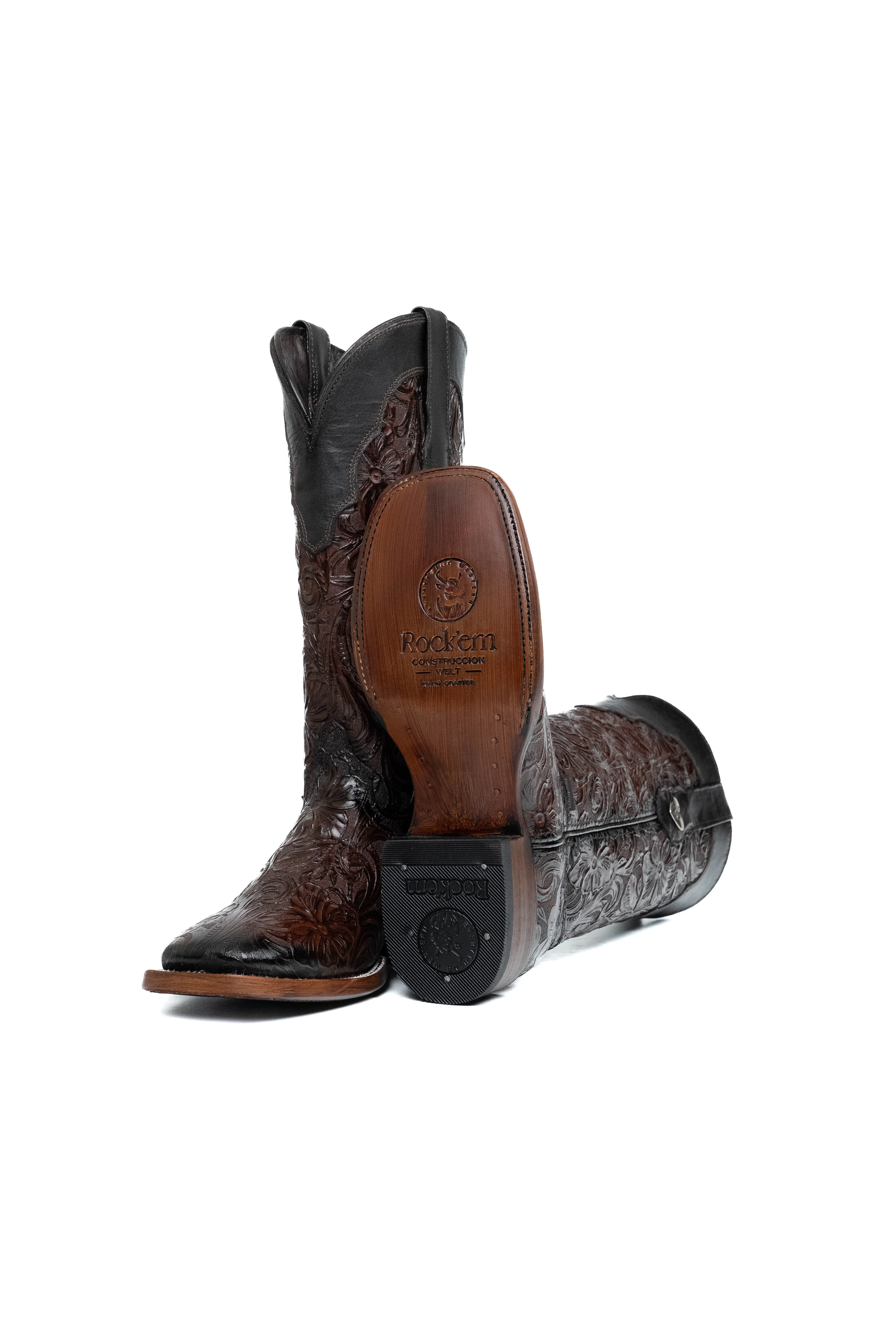 Mila Tooled Square Toe Cowgirl Boot - Image 5