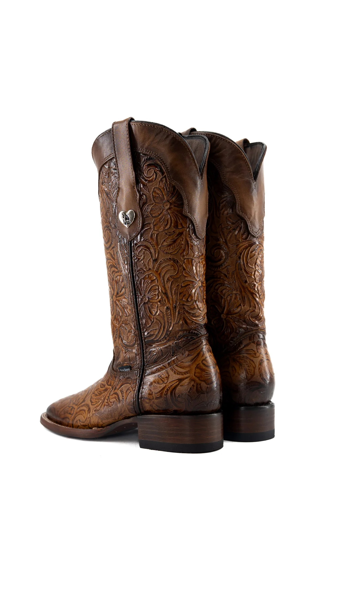 Mila Tooled Square Toe Cowgirl Boot - Image 9