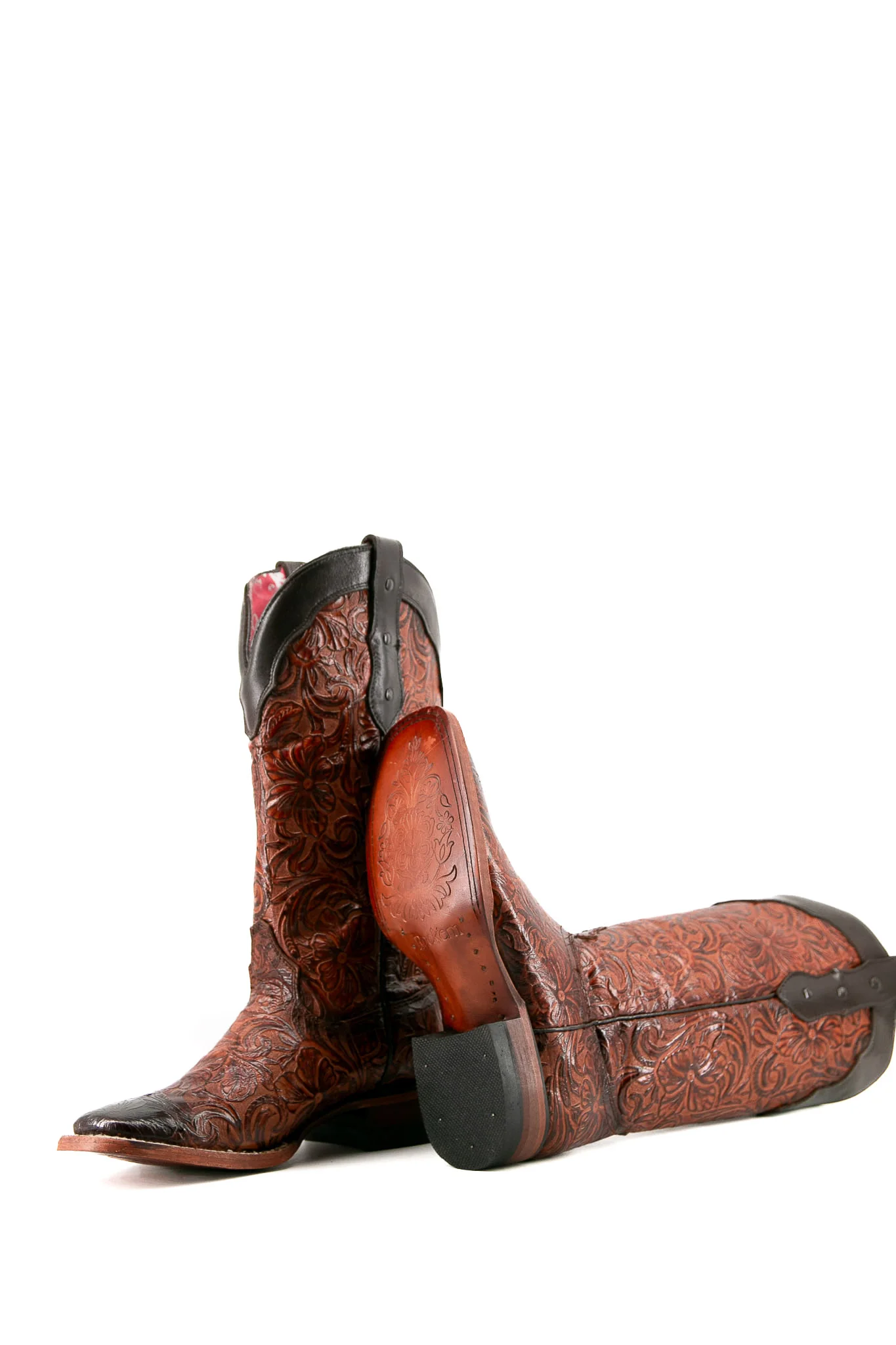 452 Mila Flor De Luz Square Toe Cowgirl Boot - Image 4