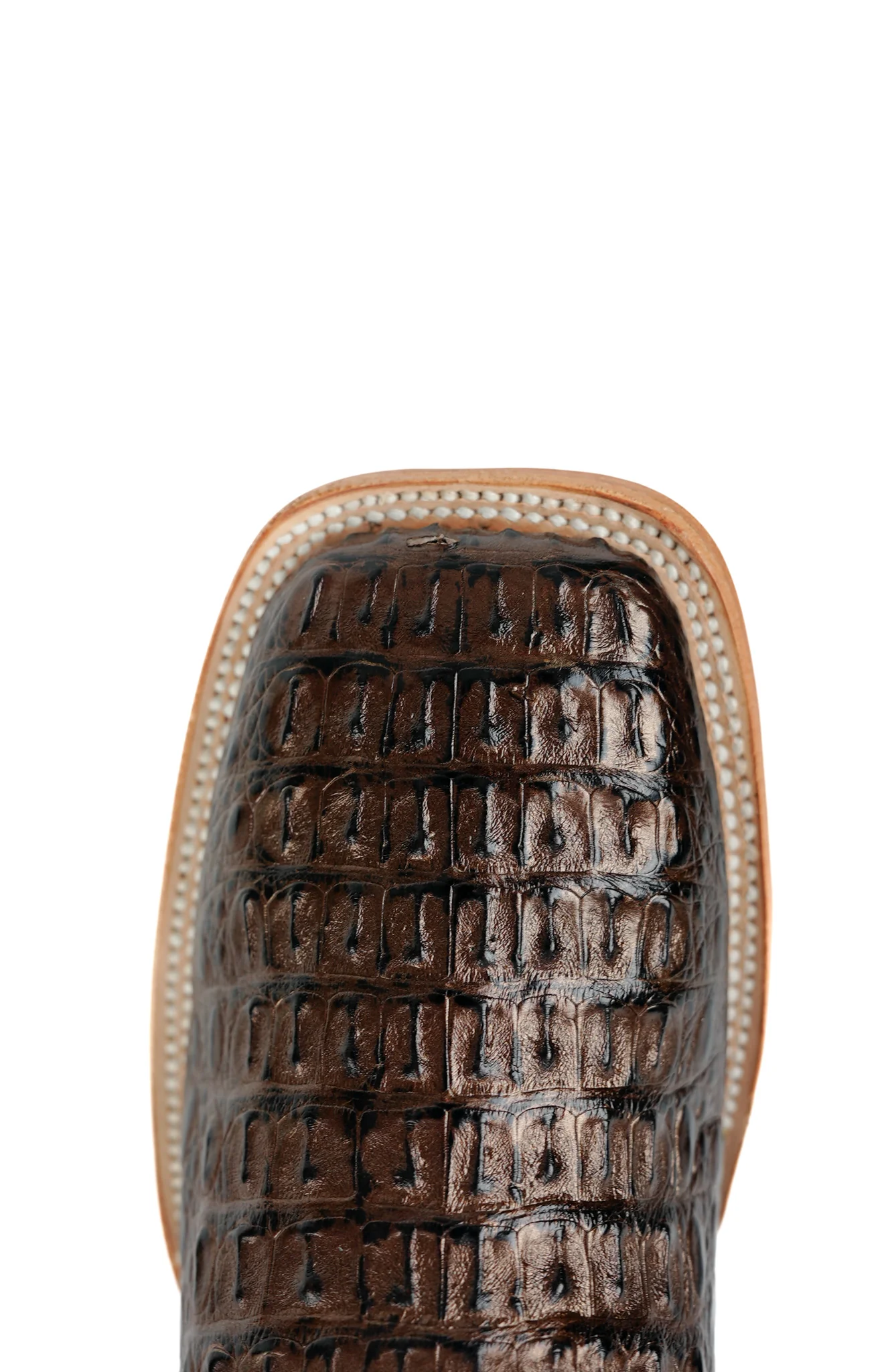 Monroe Caiman Hornback Square Toe Cowboy Boot - Image 11
