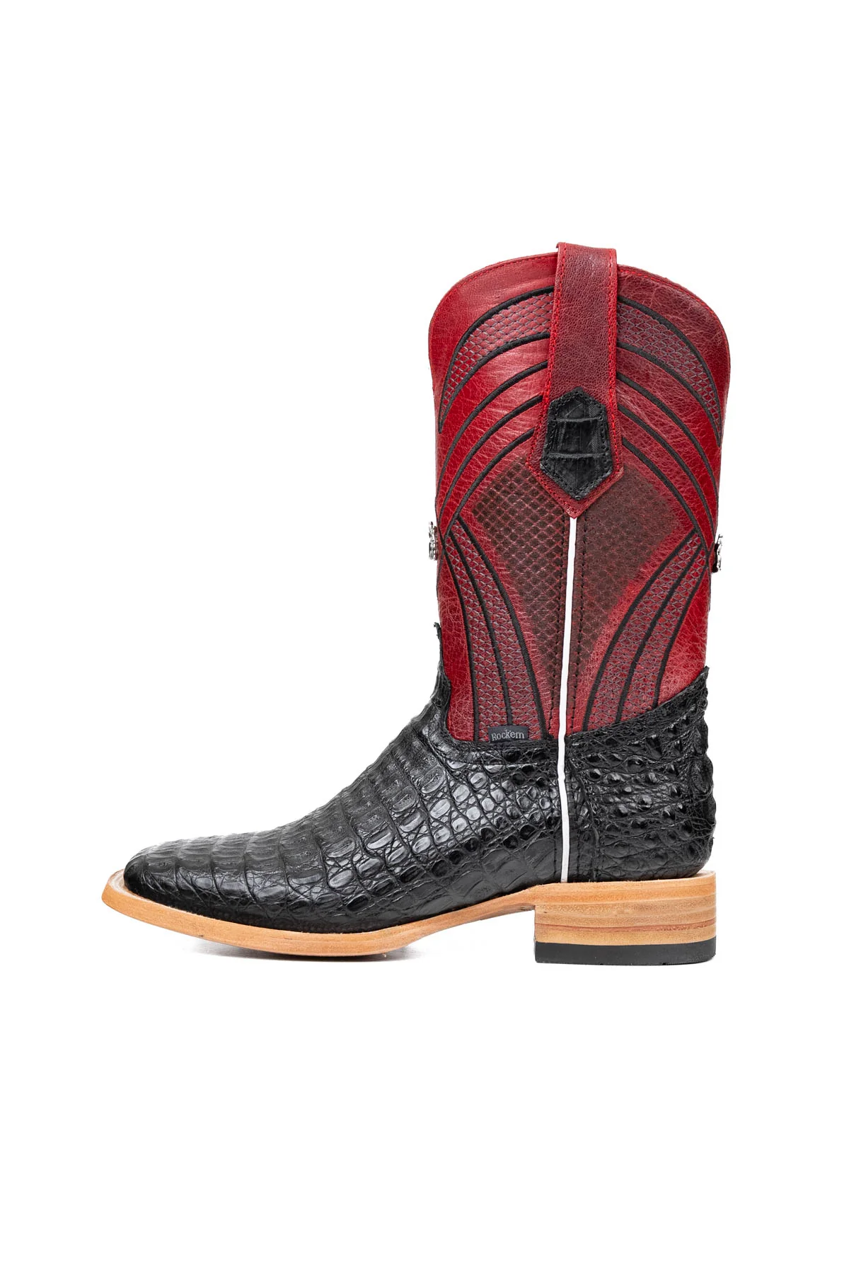 Monroe Caiman Hornback Square Toe Cowboy Boot - Image 19
