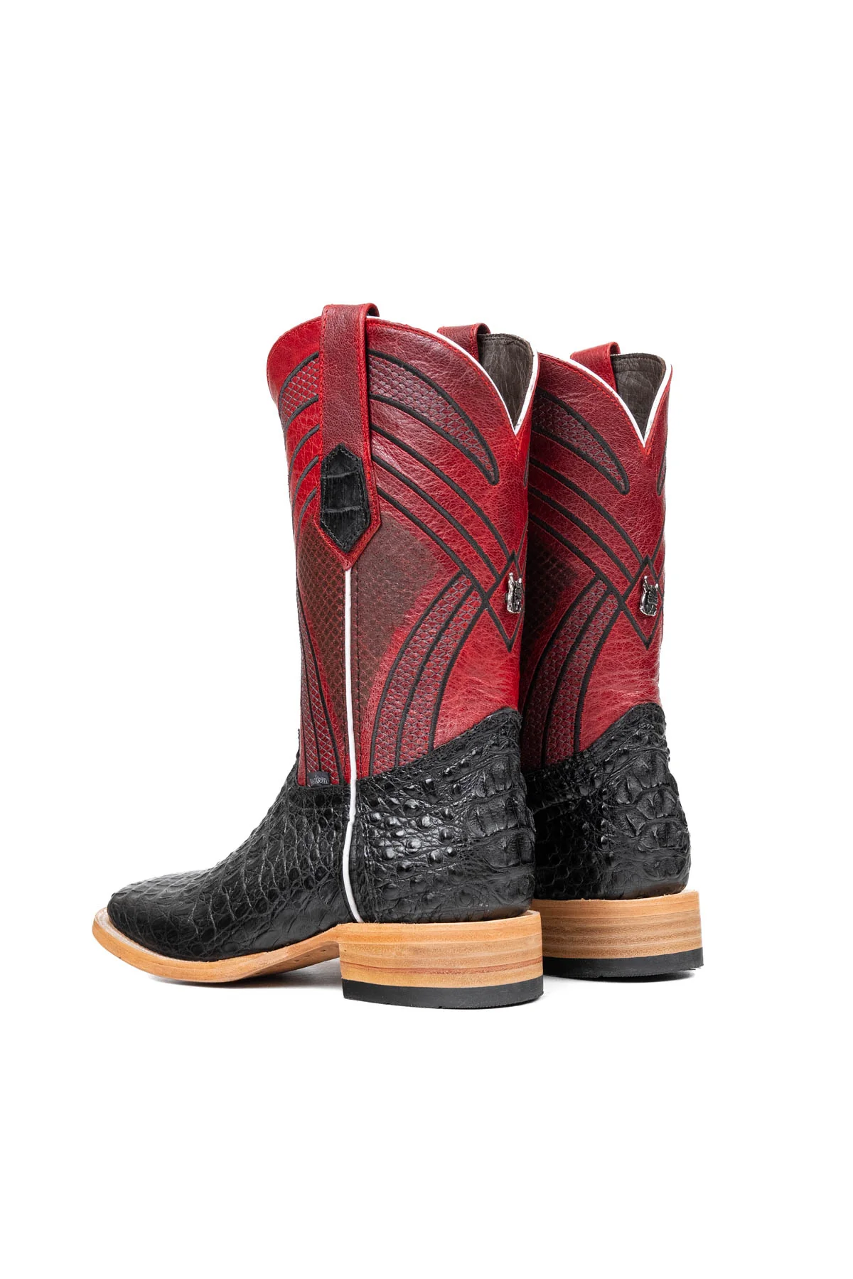 Monroe Caiman Hornback Square Toe Cowboy Boot - Image 20