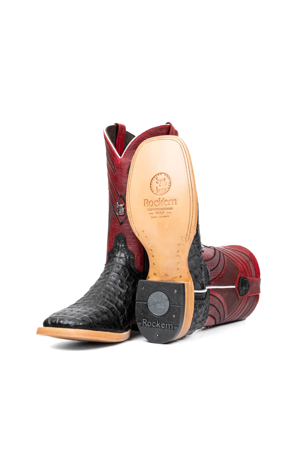 Monroe Caiman Hornback Square Toe Cowboy Boot - Image 22