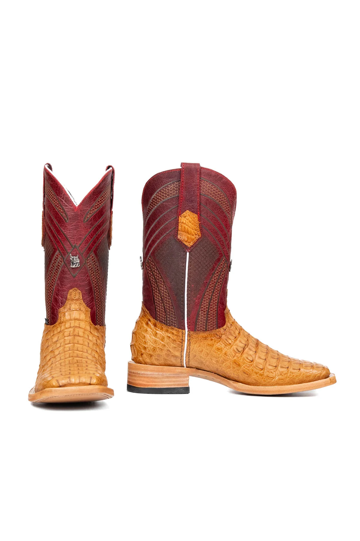 Monroe Caiman Hornback Square Toe Cowboy Boot - Image 4