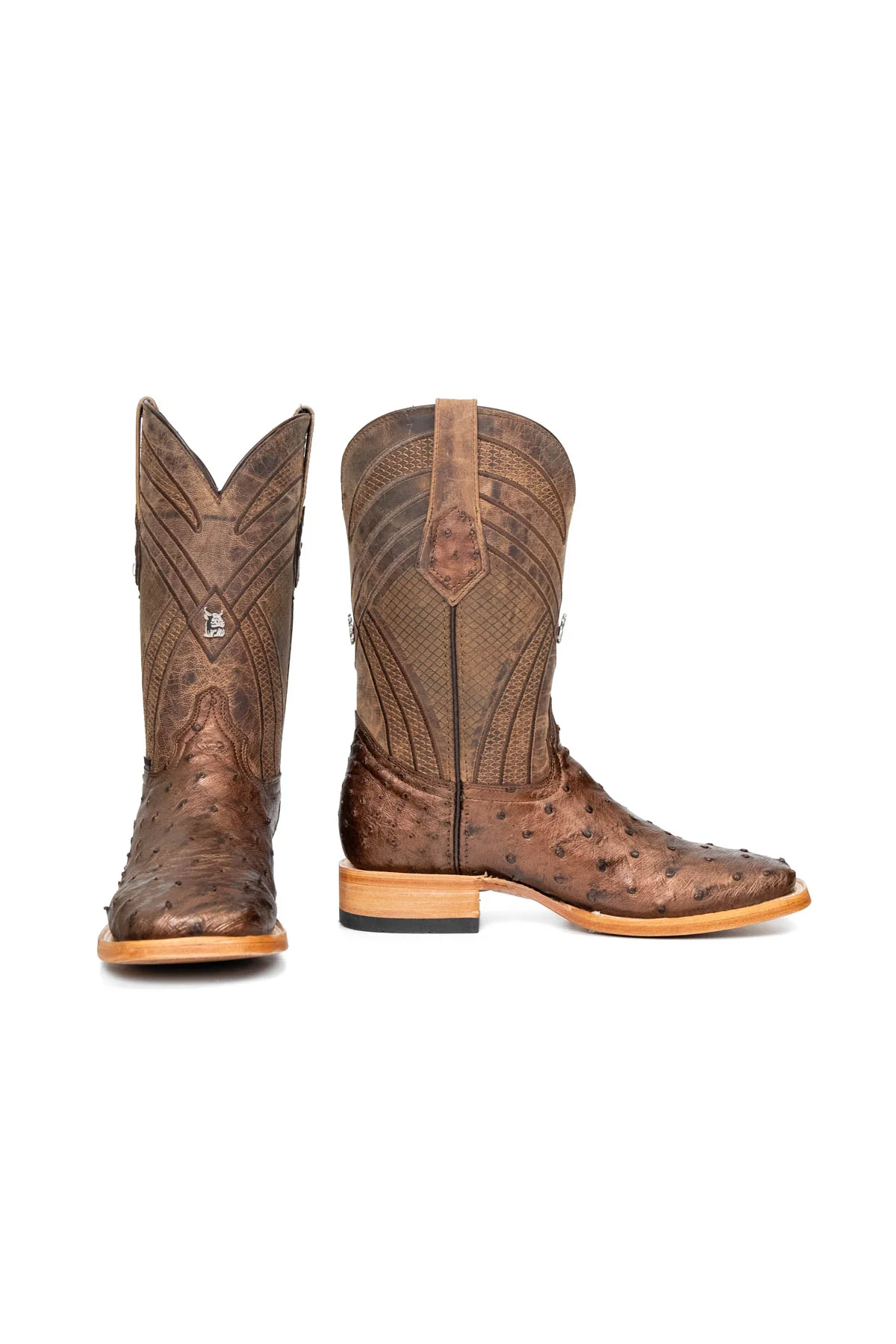 Monroe Ostrich Square Toe Cowboy Boot - Image 16
