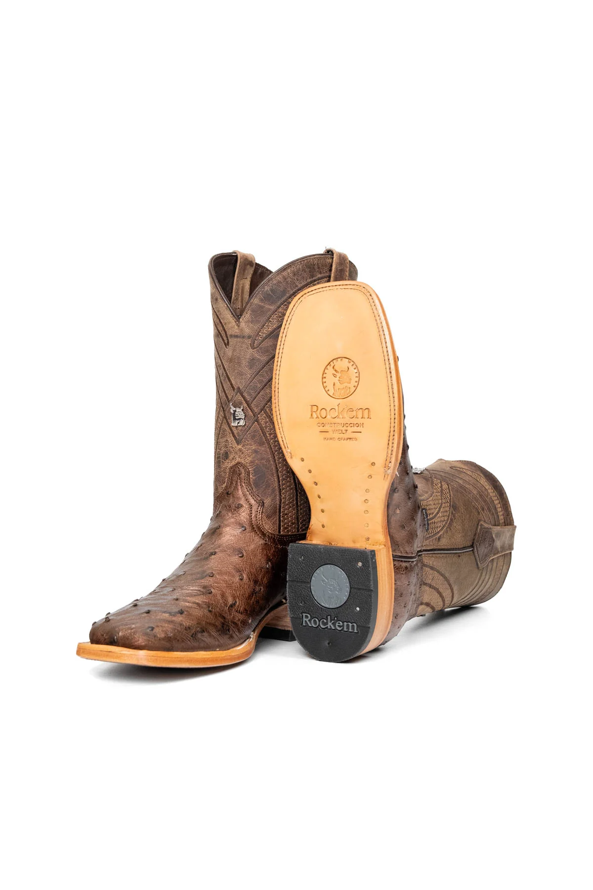 Monroe Ostrich Square Toe Cowboy Boot - Image 17