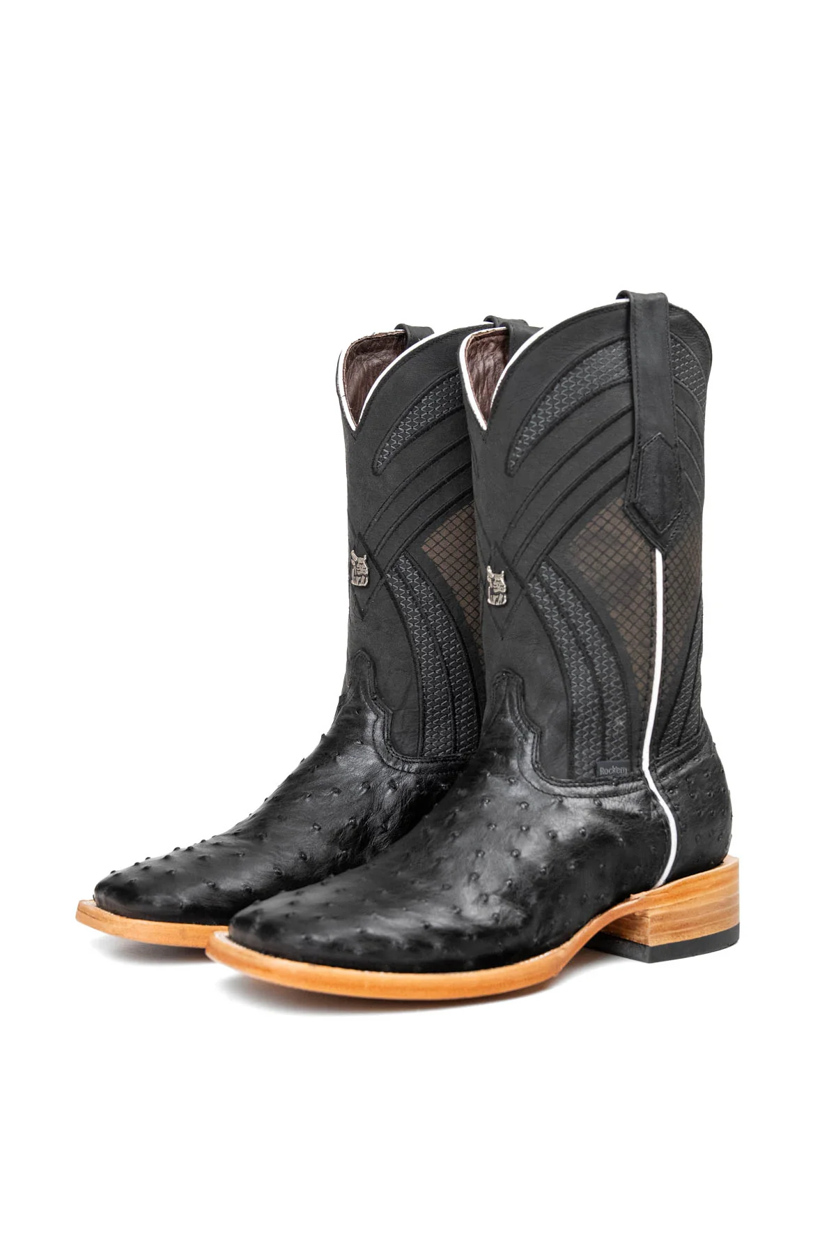 Monroe Ostrich Square Toe Cowboy Boot - Image 19
