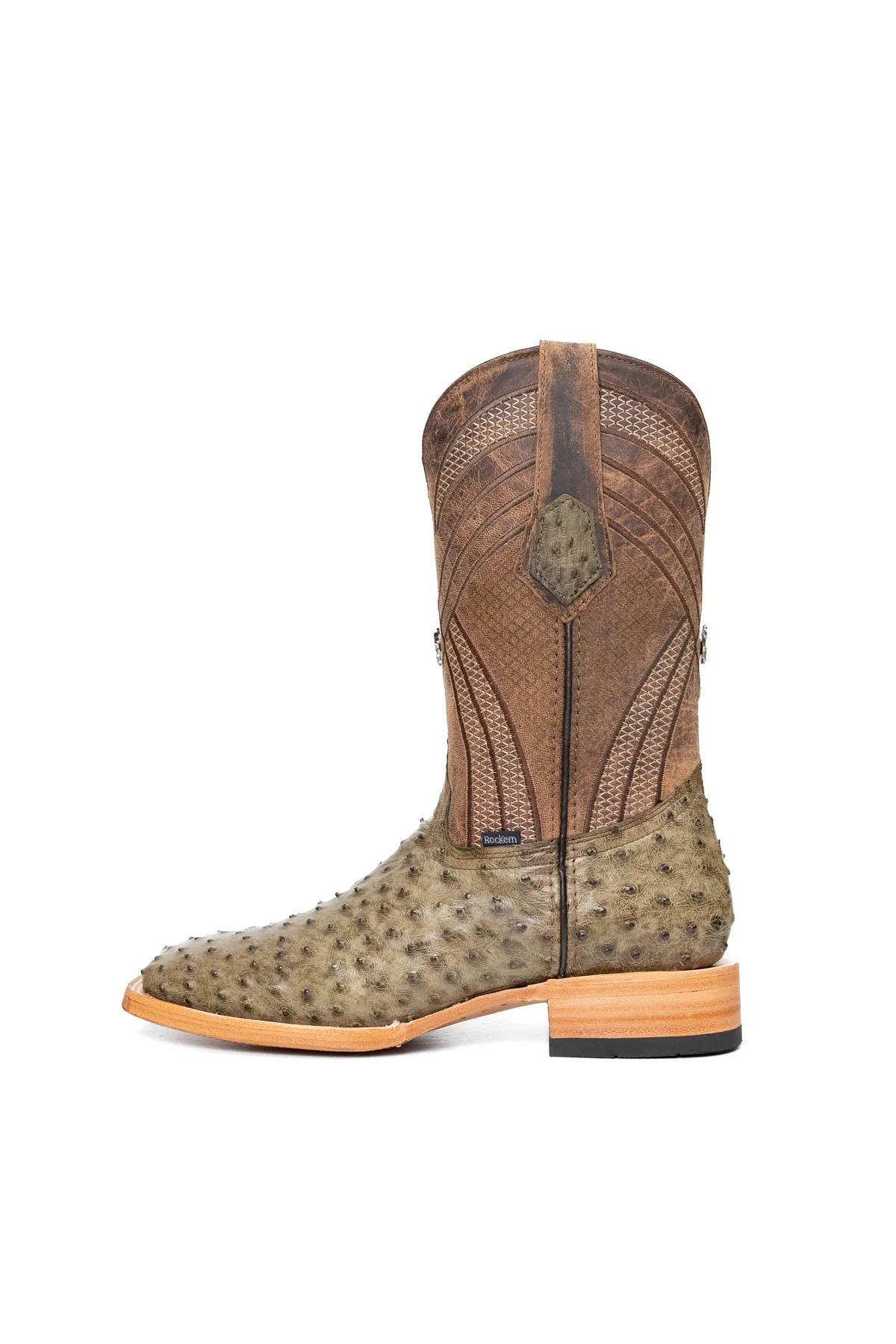 Monroe Ostrich Square Toe Cowboy Boot - Image 2