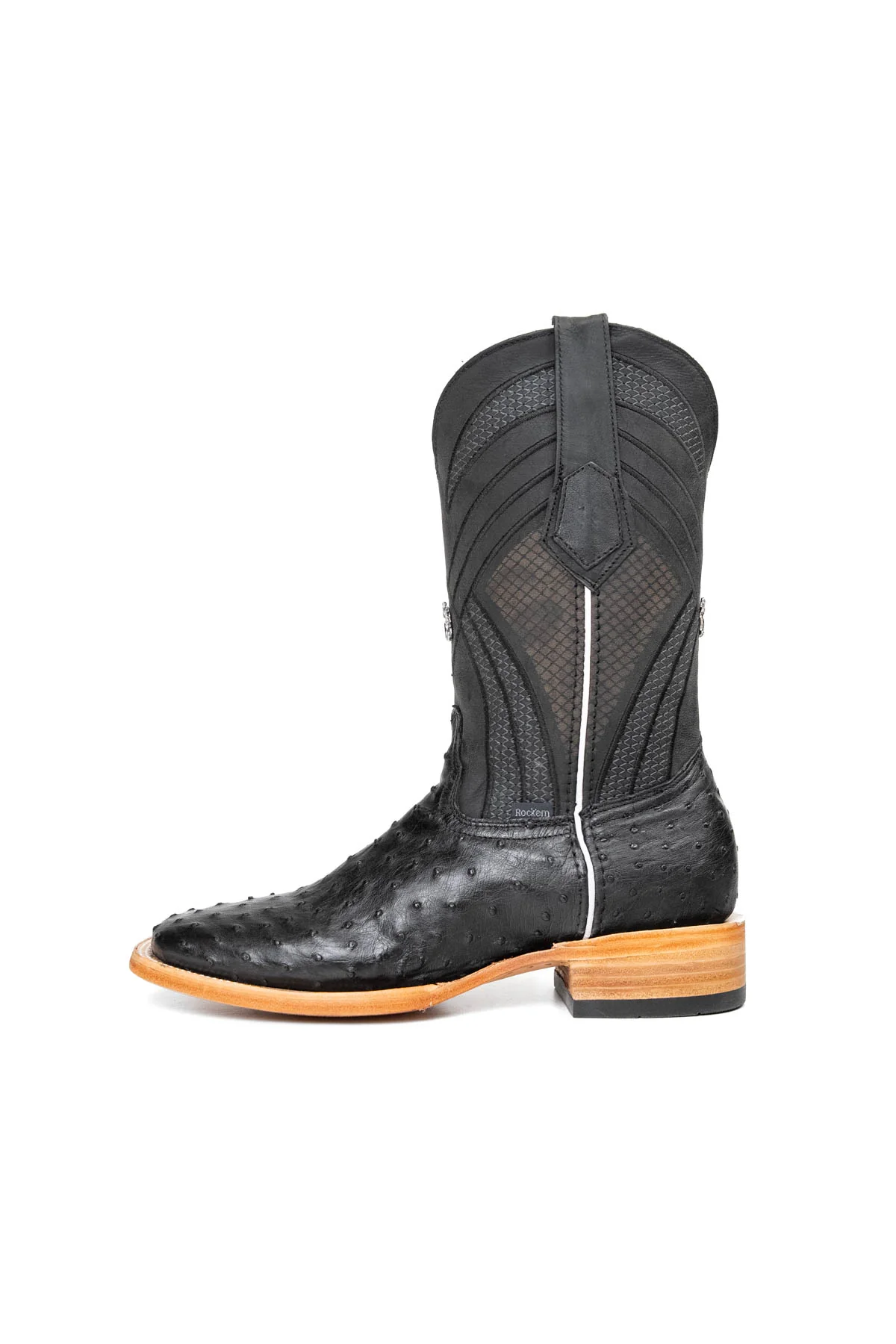 Monroe Ostrich Square Toe Cowboy Boot - Image 20