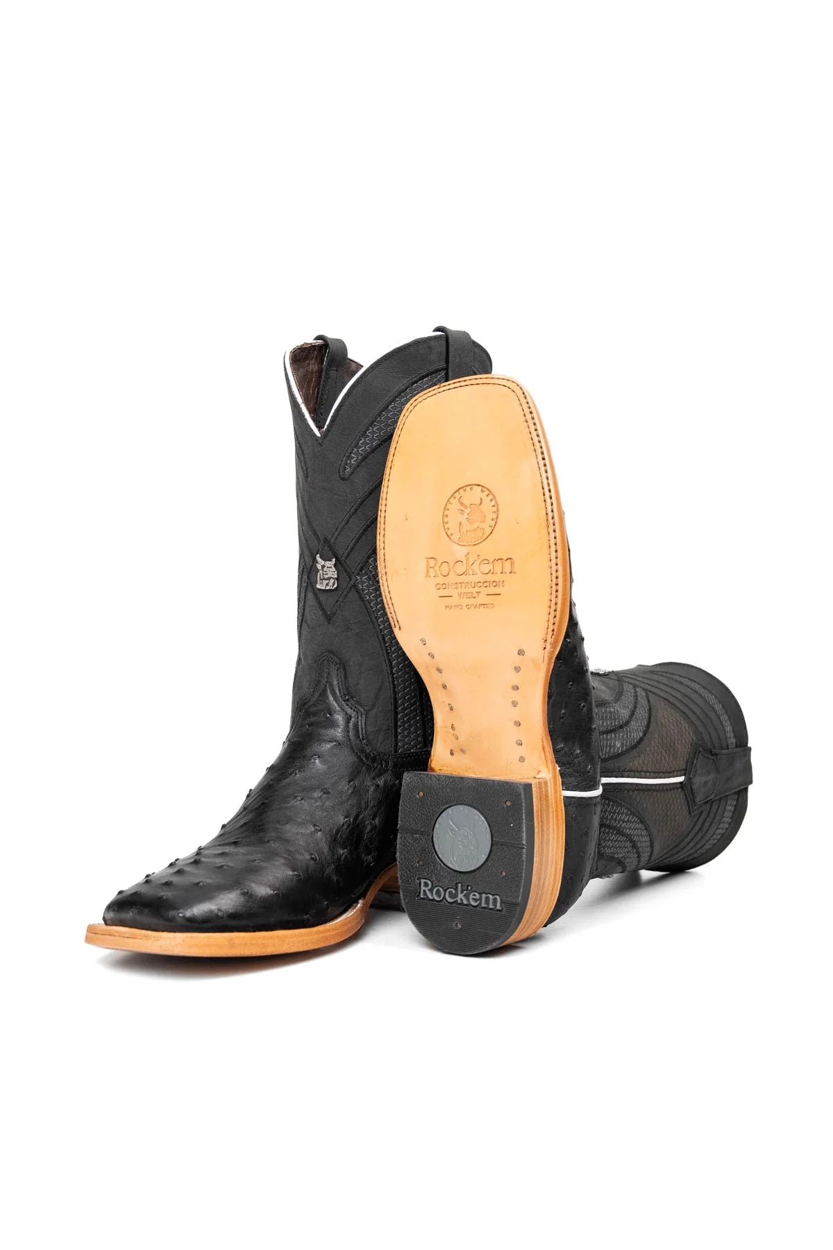 Monroe Ostrich Square Toe Cowboy Boot - Image 23