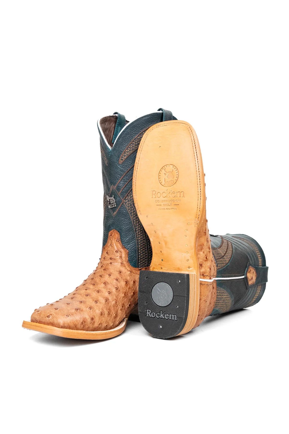 Monroe Ostrich Square Toe Cowboy Boot - Image 35