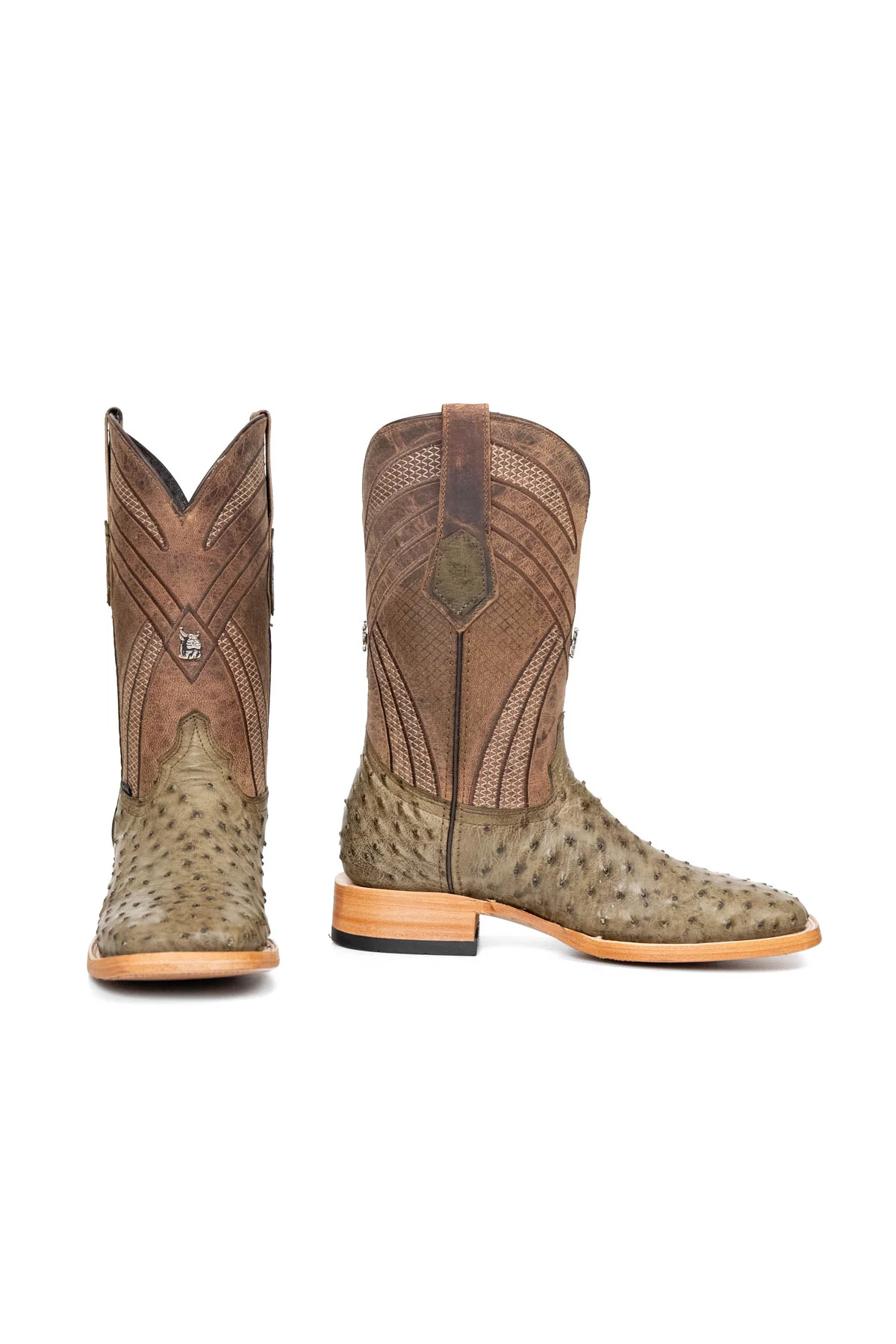 Monroe Ostrich Square Toe Cowboy Boot - Image 4