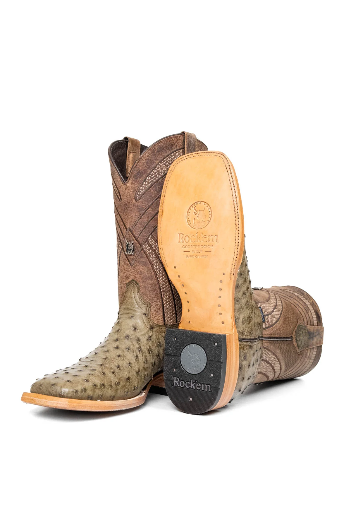 Monroe Ostrich Square Toe Cowboy Boot - Image 5