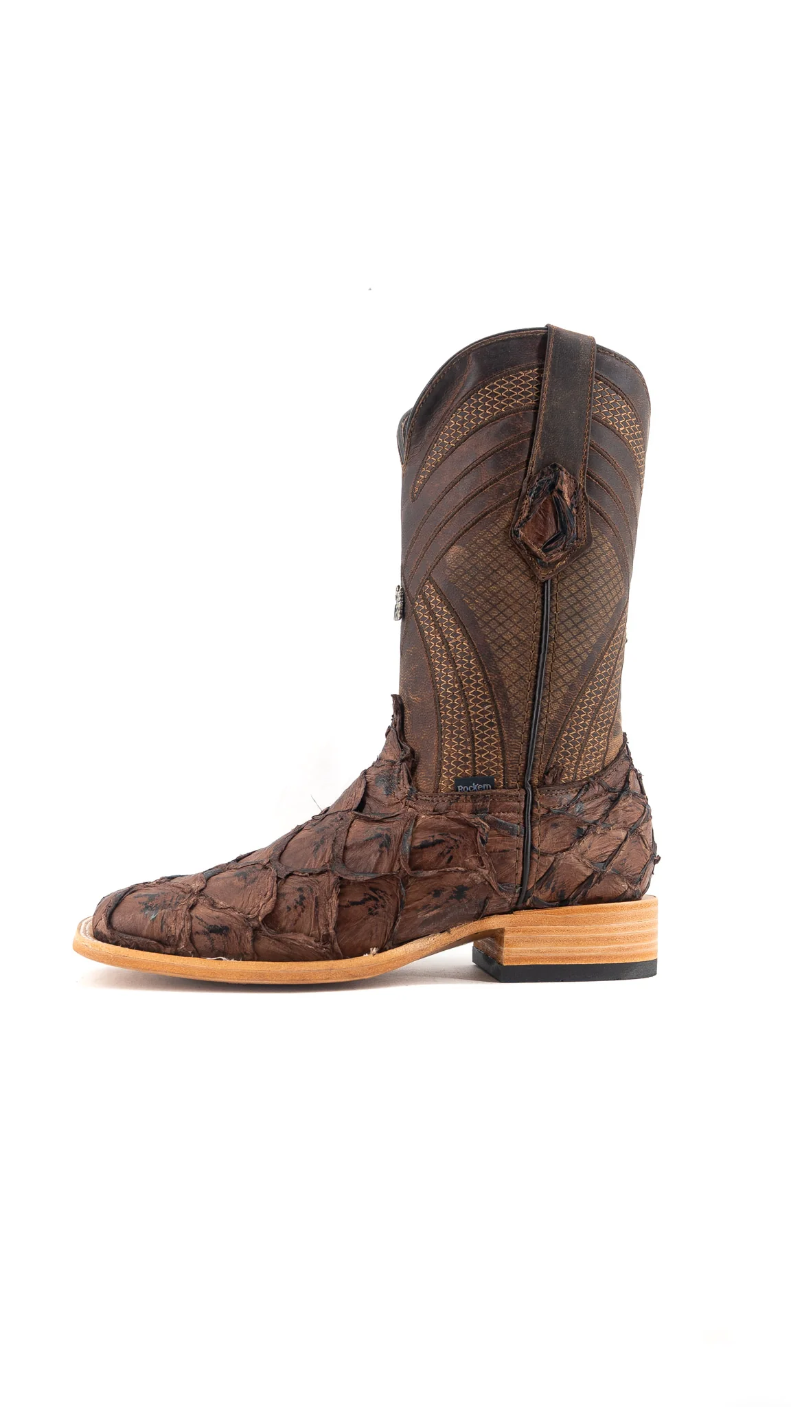 Monroe Pirarucu Square Toe Cowboy Boot - Image 8