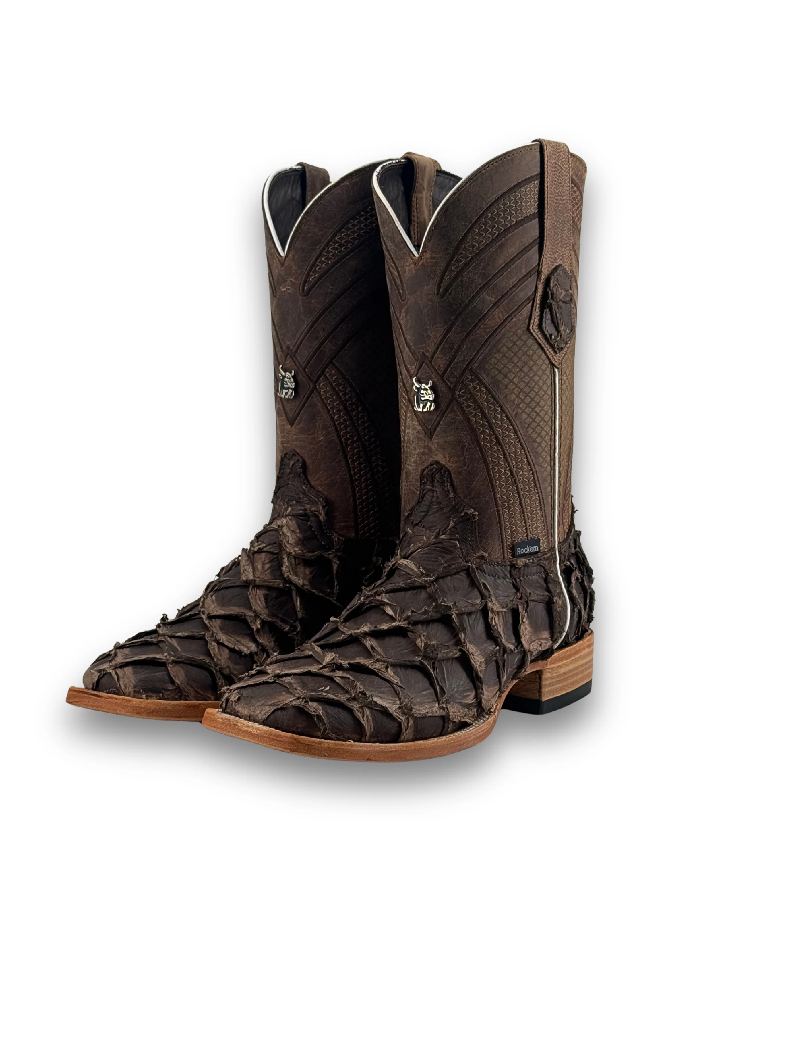 Monroe Pirarucu Square Toe Cowboy Boot - Image 17