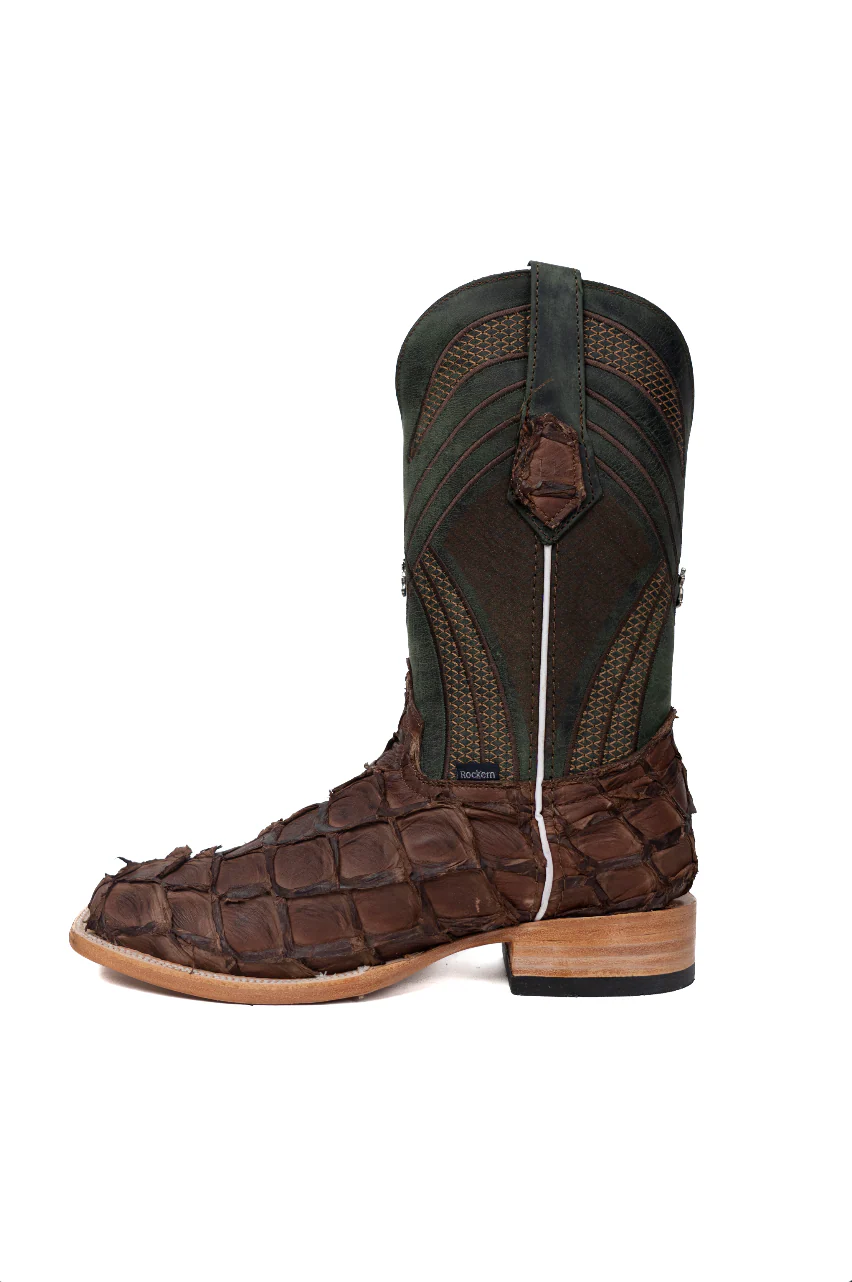 Monroe Pirarucu Square Toe Cowboy Boot - Image 20