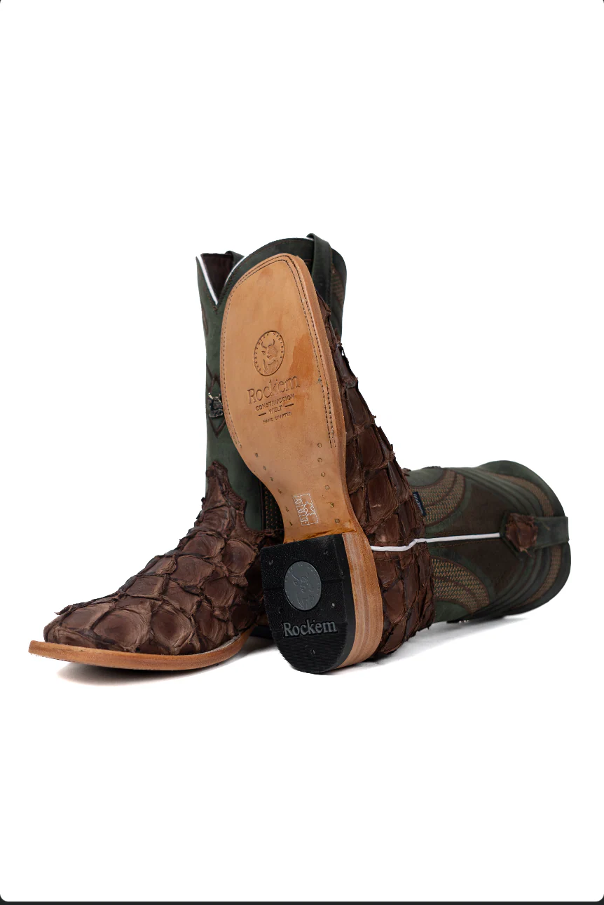 Monroe Pirarucu Square Toe Cowboy Boot - Image 21