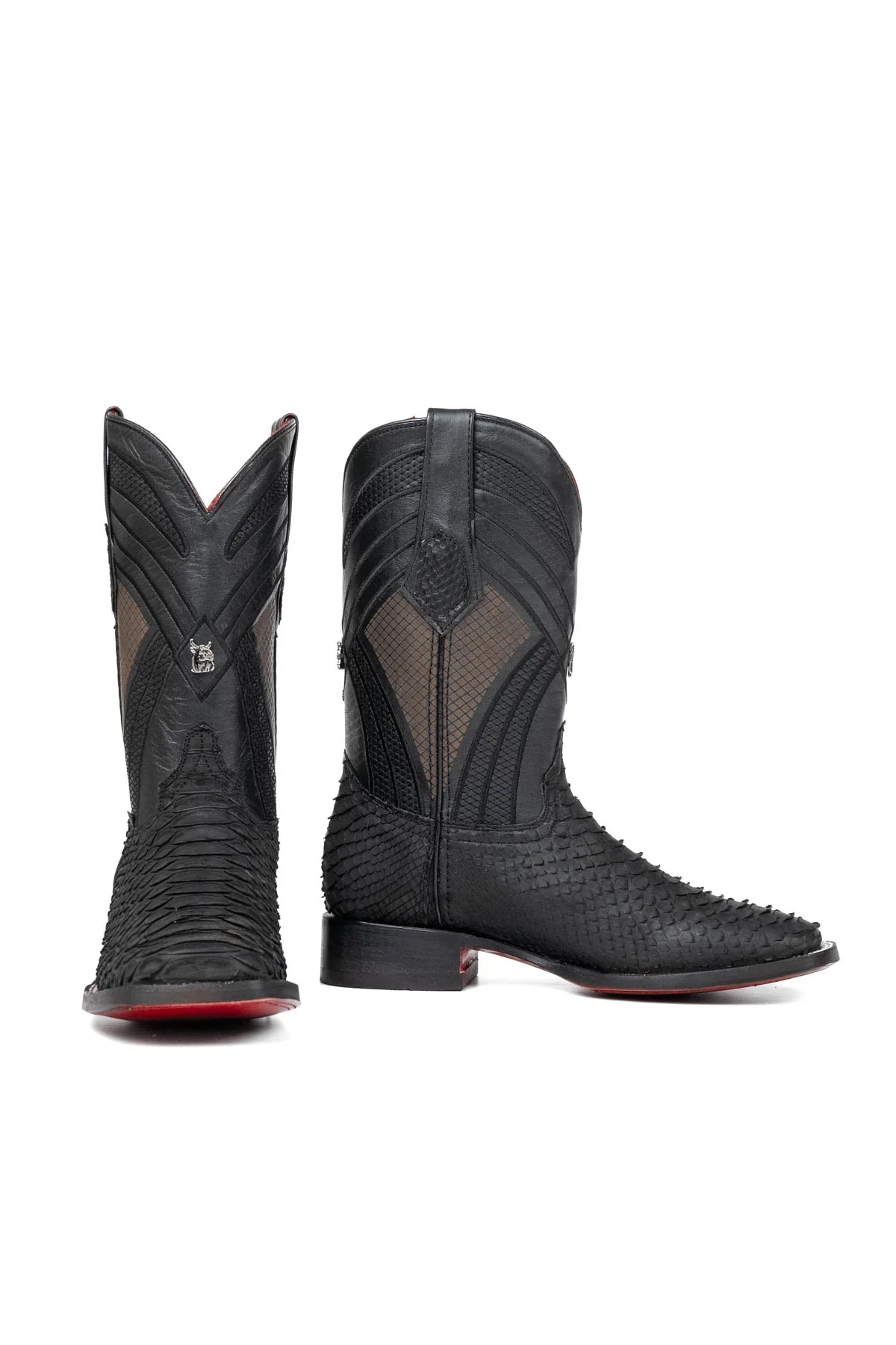 Monroe Python Red Bottom Square Toe Cowboy Boot - Image 4