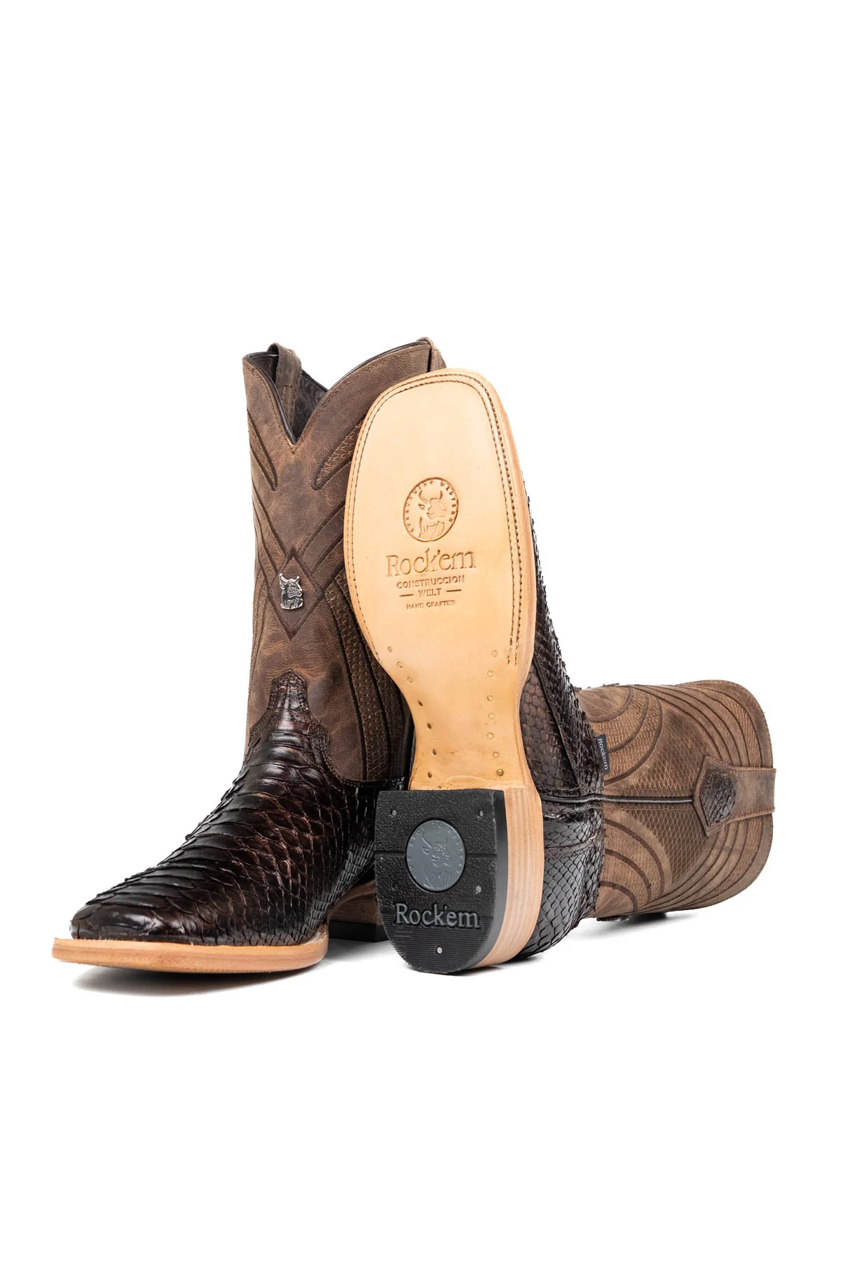 Monroe Python Exotic Square Toe Cowboy Boot - Image 11