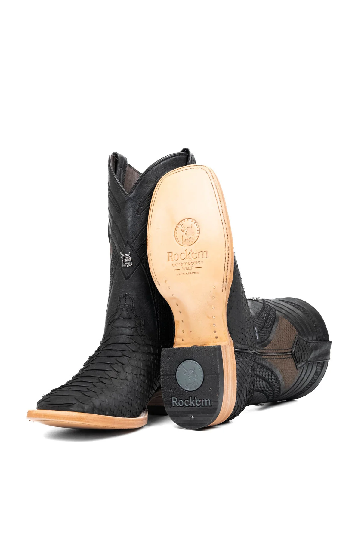 Monroe Python Exotic Square Toe Cowboy Boot - Image 5