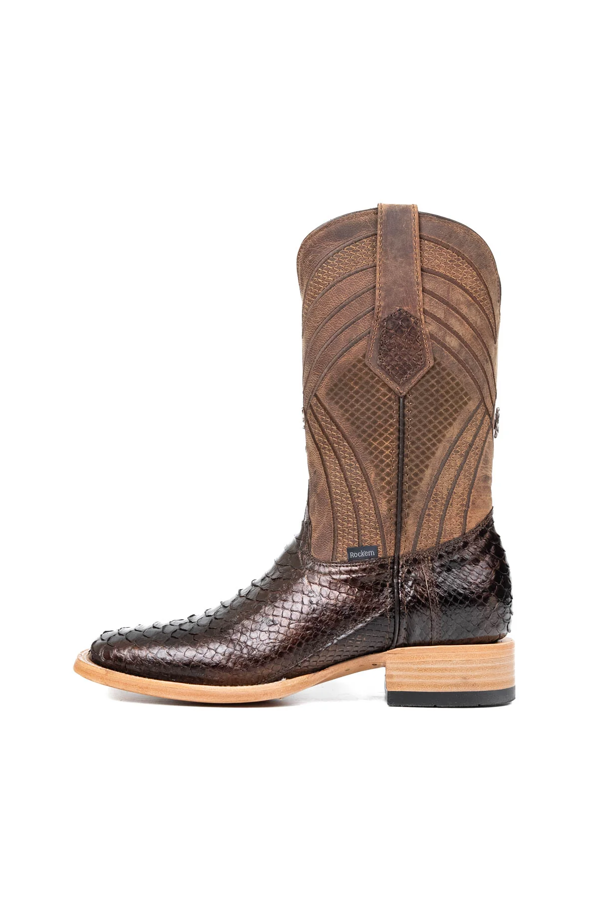 Monroe Python Exotic Square Toe Cowboy Boot - Image 8