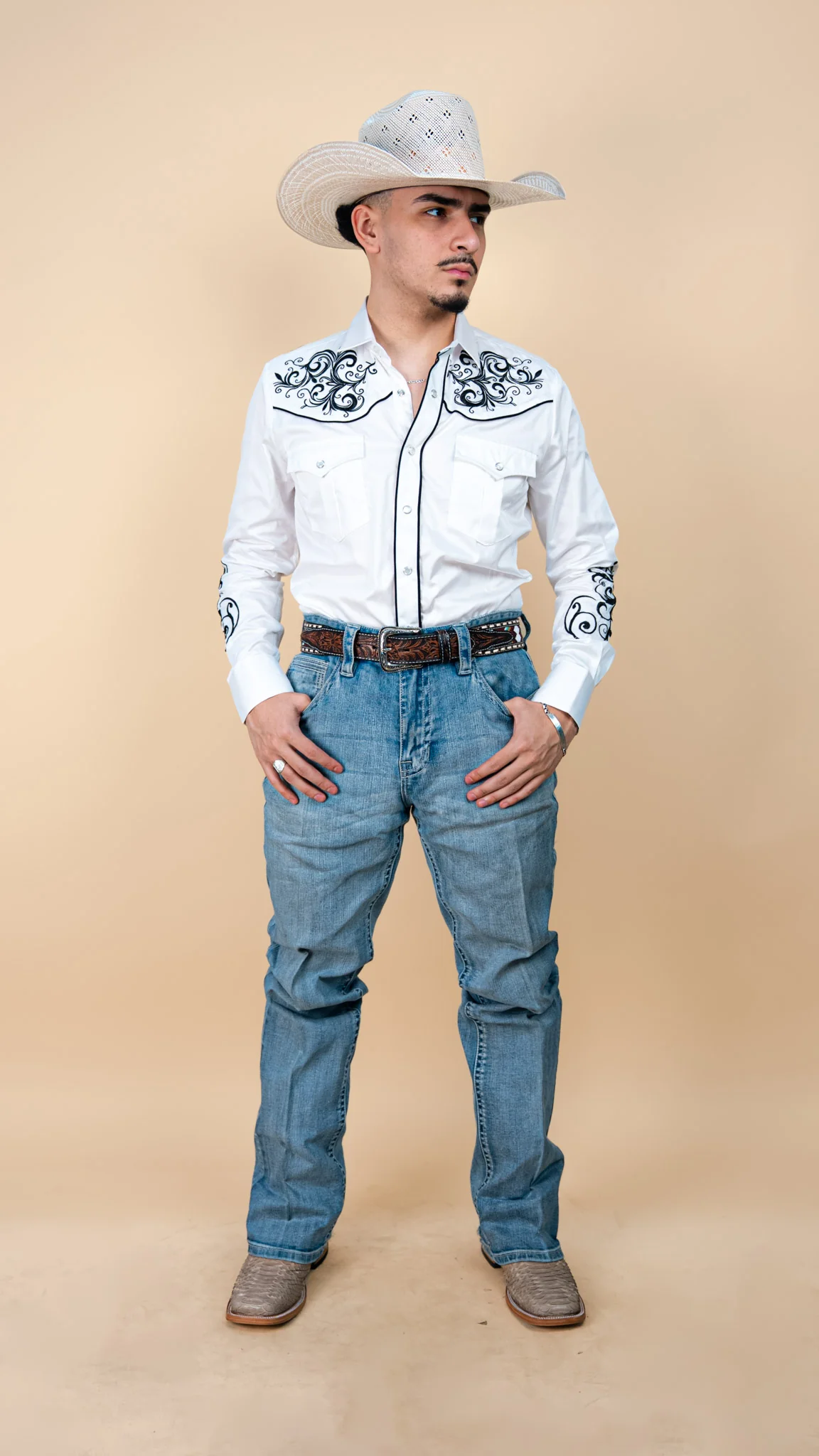 Montero Long Sleeve Charro Pearl Snap - Image 4