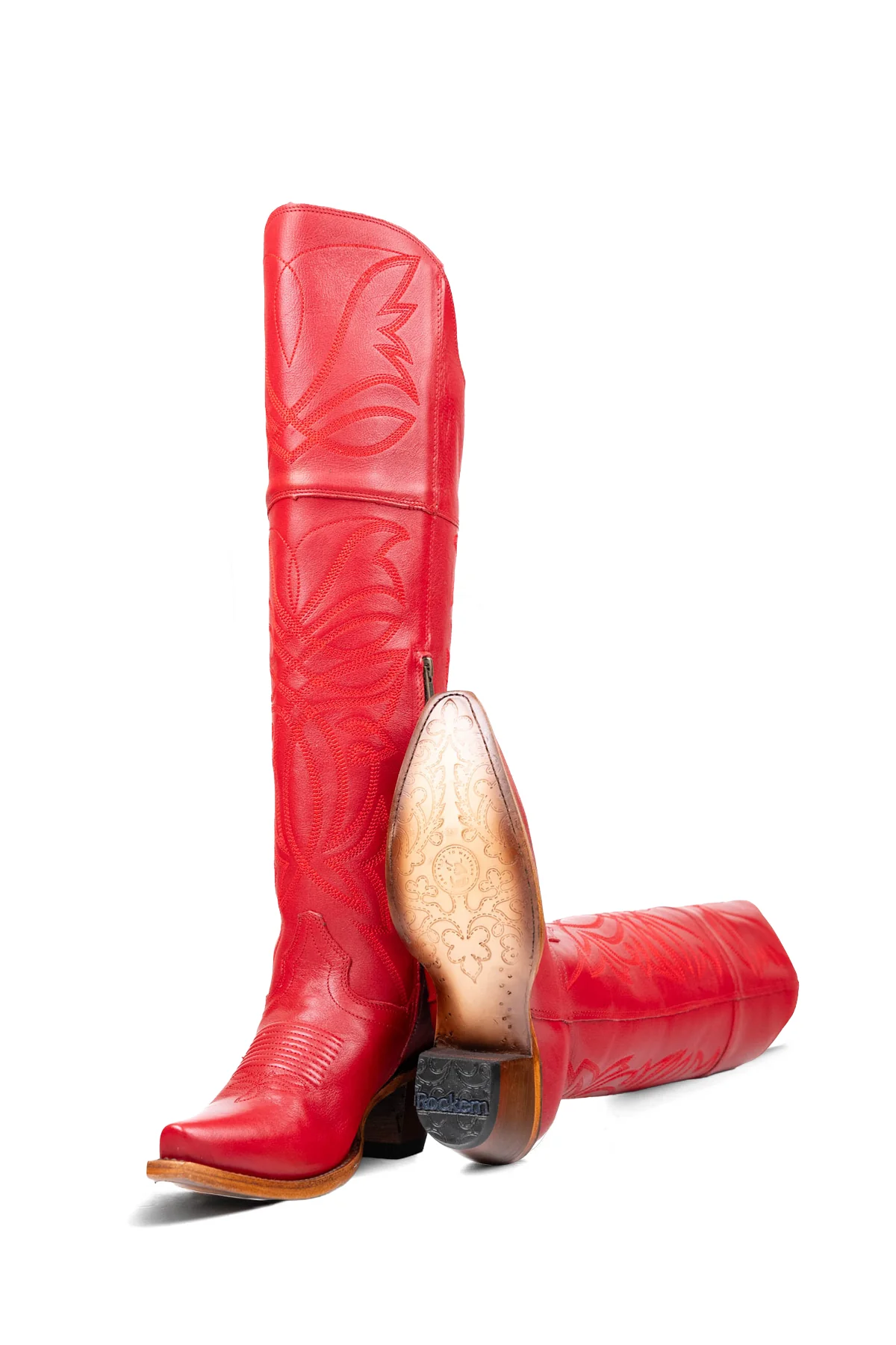 Myriam Knee High Snip Toe Cowgirl Boot - Image 5