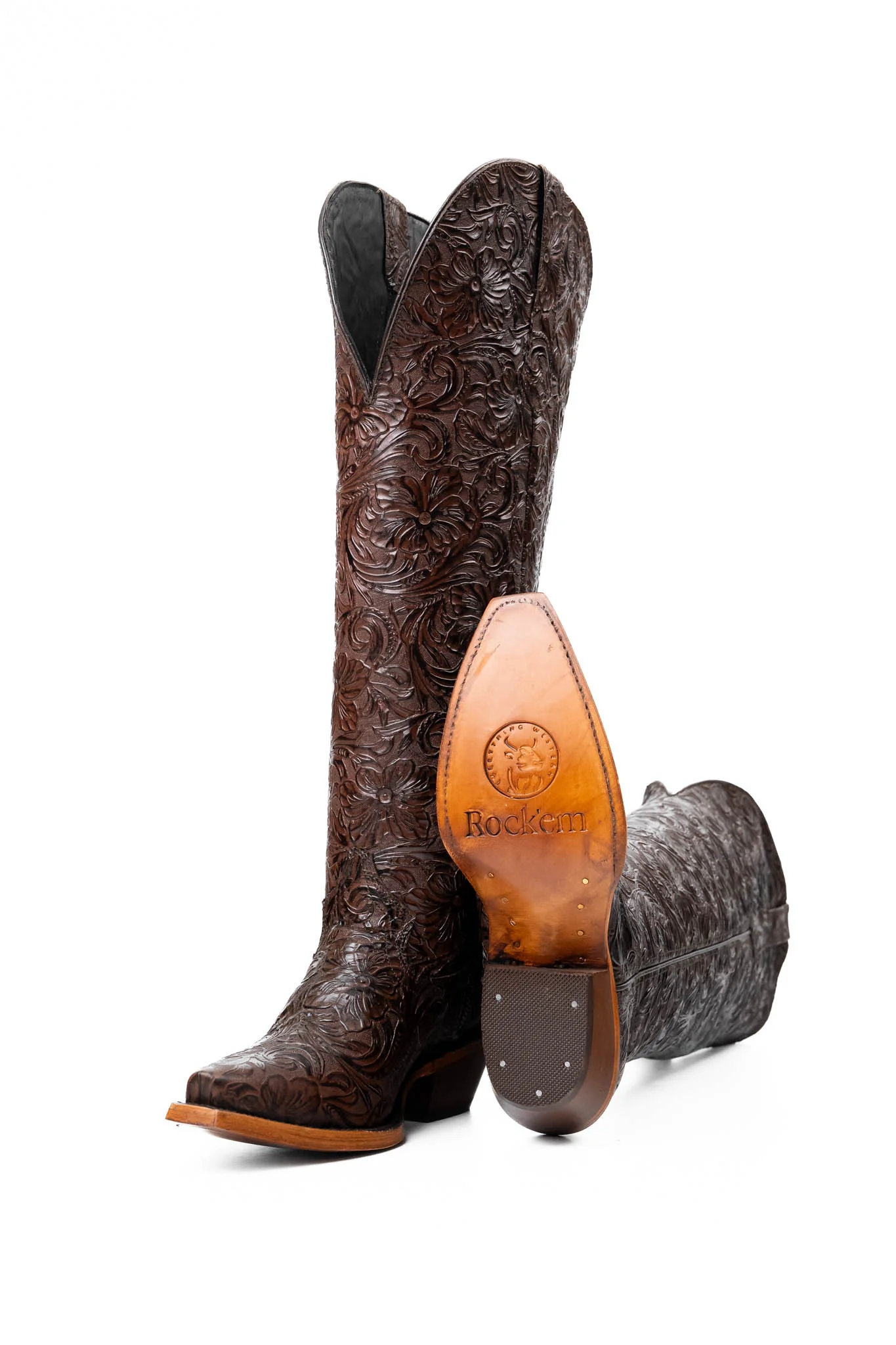 Nancy Tall Wide Calf Snip Toe Cowgirl Boot - Image 10