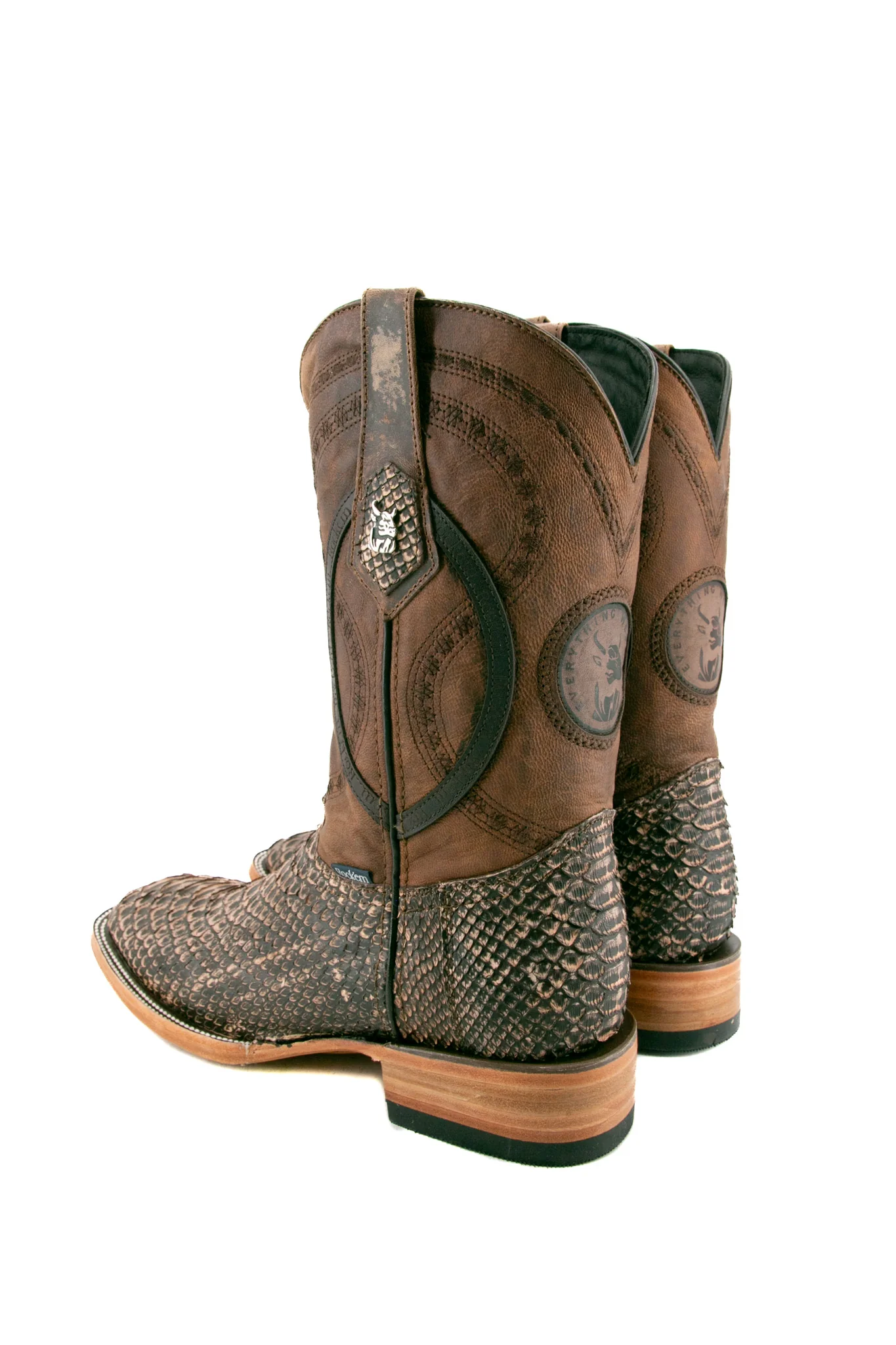 Rock'em Fall Python Exotic Square Toe Cowboy Boot - Image 16