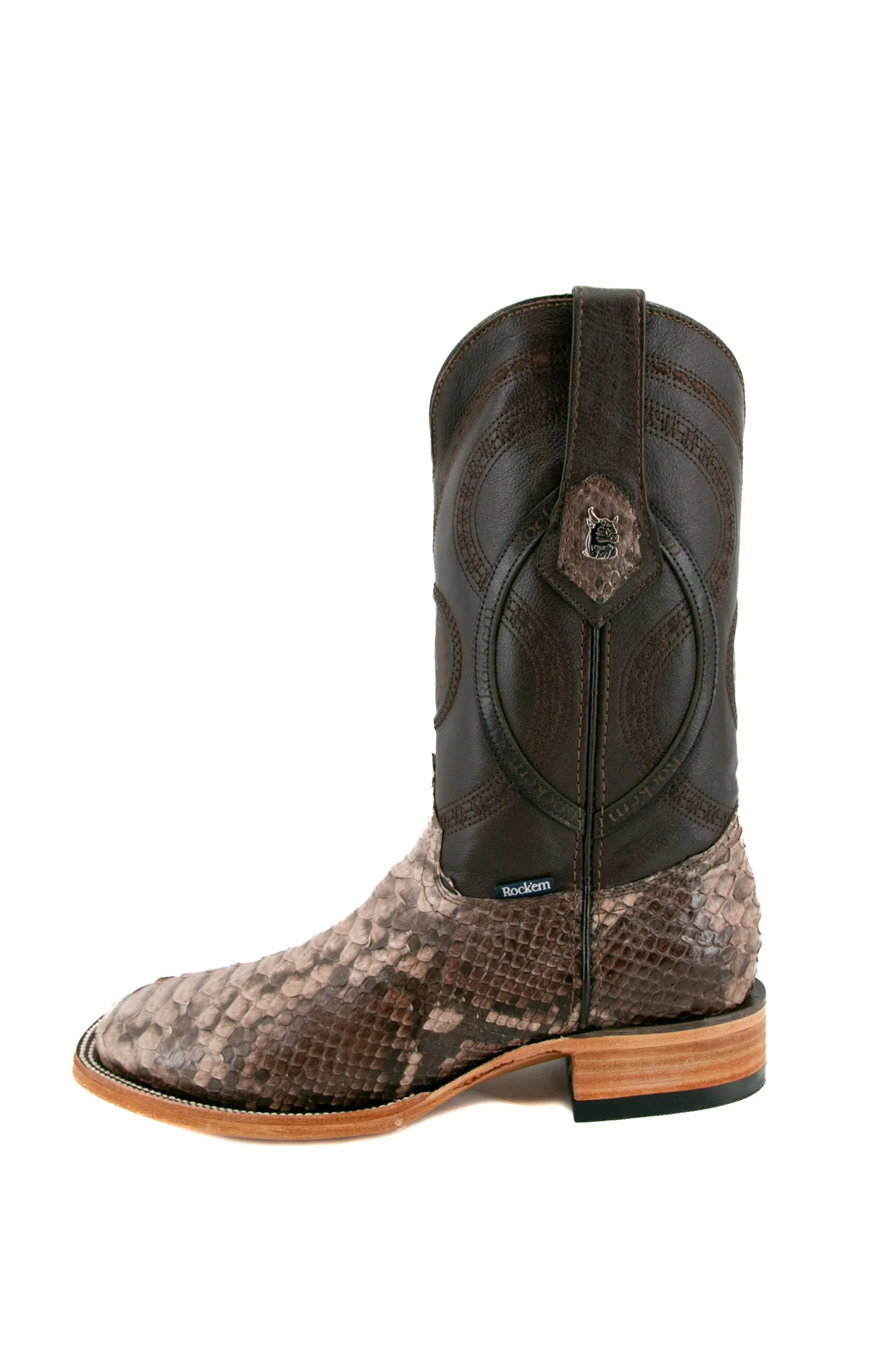 Rock'em Fall Python Exotic Square Toe Cowboy Boot - Image 2
