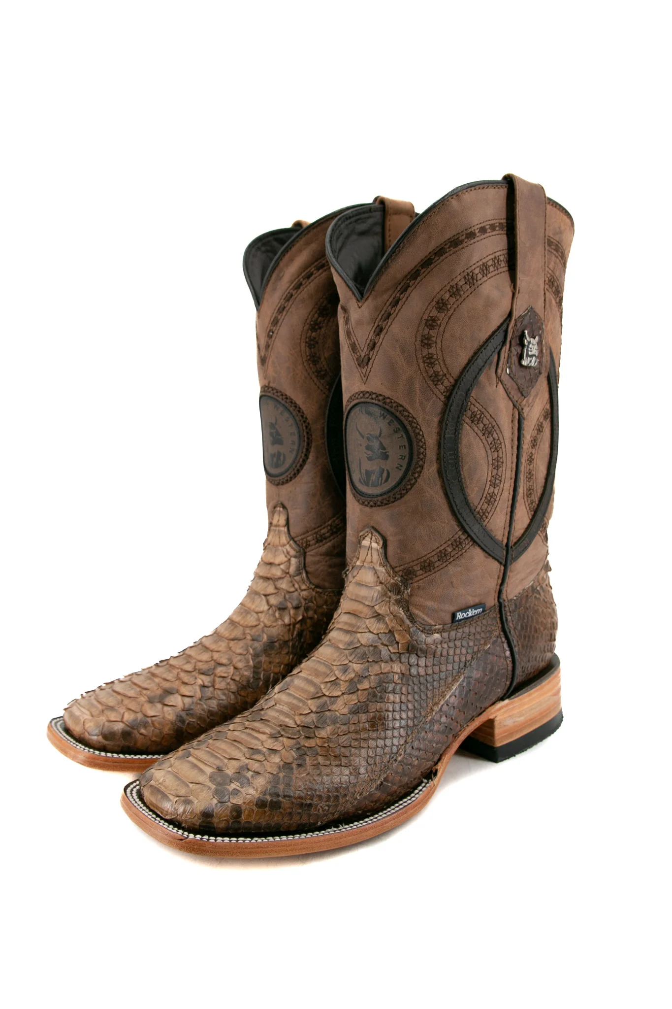 Rock'em Fall Python Exotic Square Toe Cowboy Boot - Image 6