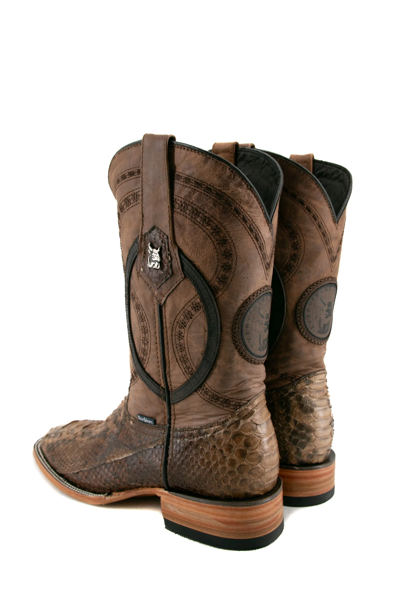 Rock'em Fall Python Exotic Square Toe Cowboy Boot - Image 8
