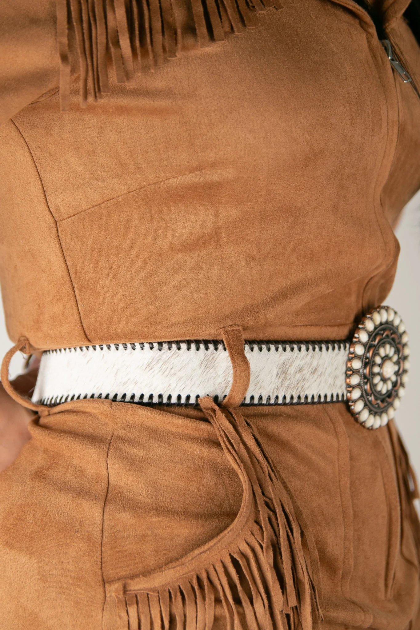 Nocona Cowhide Circular Buckle Cowgirl Belt - Image 4
