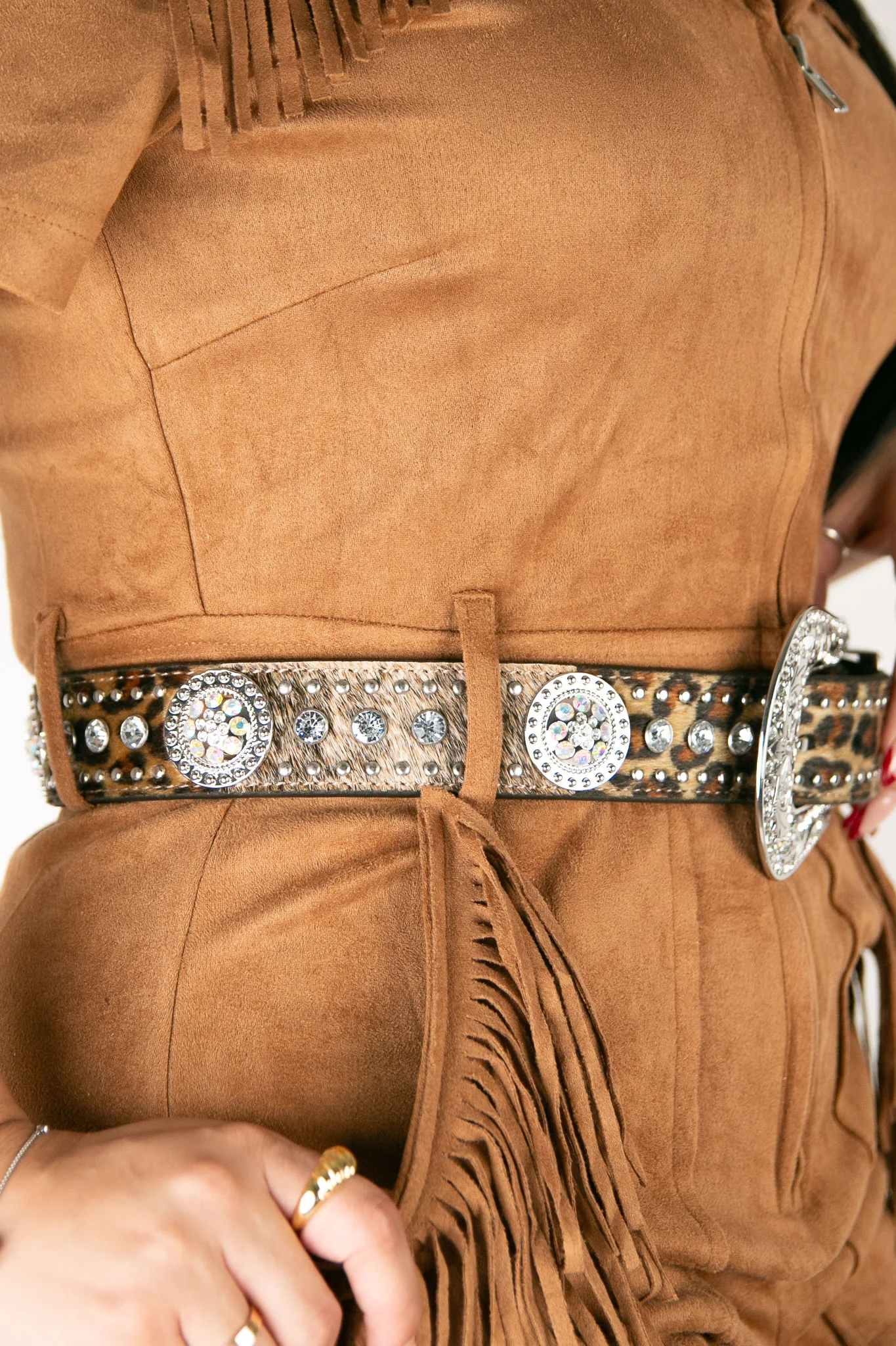 Nocona Cowhide & Leopard Print Cowgirl Belt - Image 4
