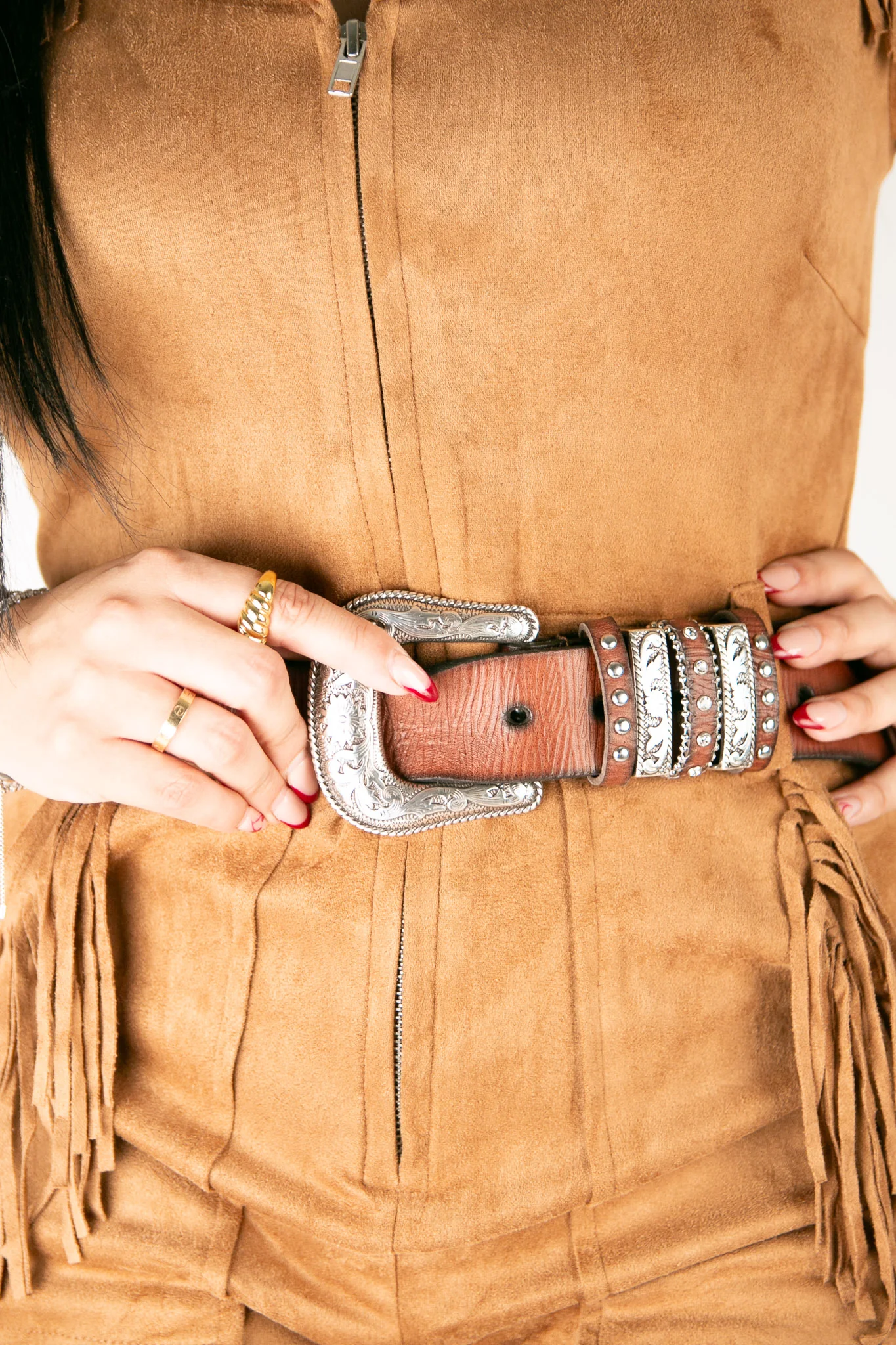 Nocona Embossed Leather Cowgirl Belt - Image 8