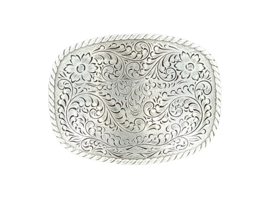 Nocona Scrolled Rectangle Belt Buckle