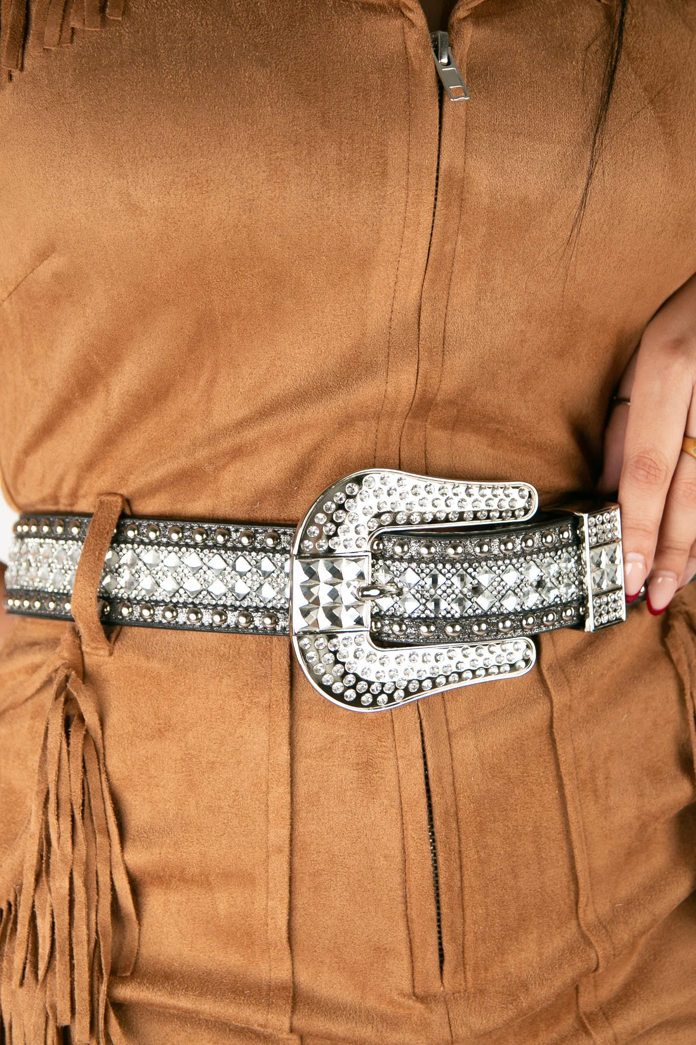 Nocona Studded Bling Cowgirl Belt - Image 3