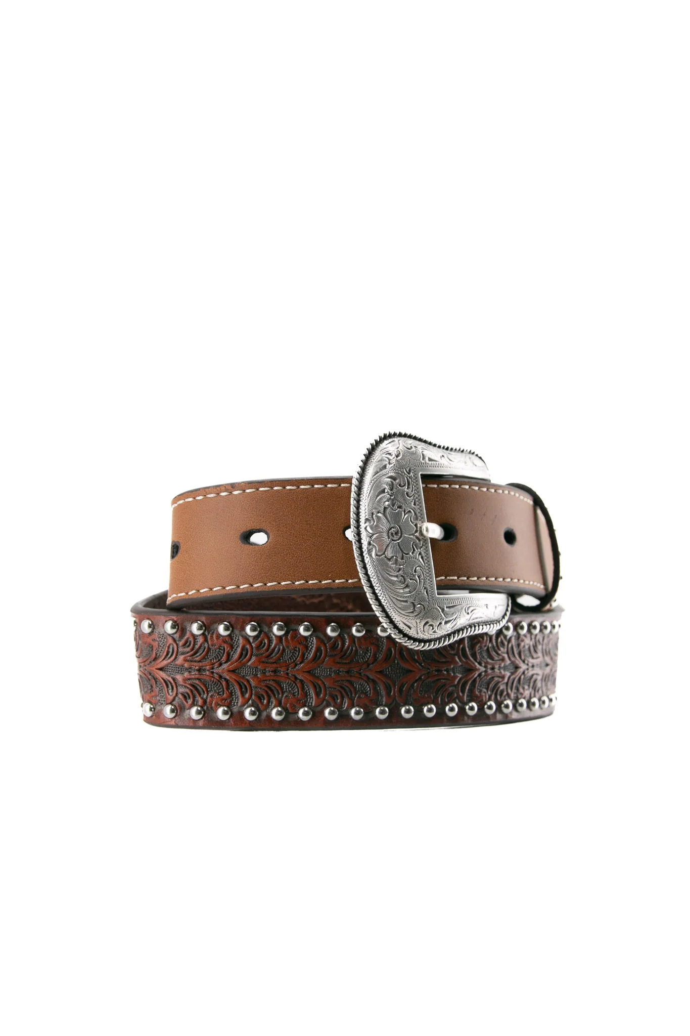 Nocona Western Leather Embossed Kids Belt - Image 2