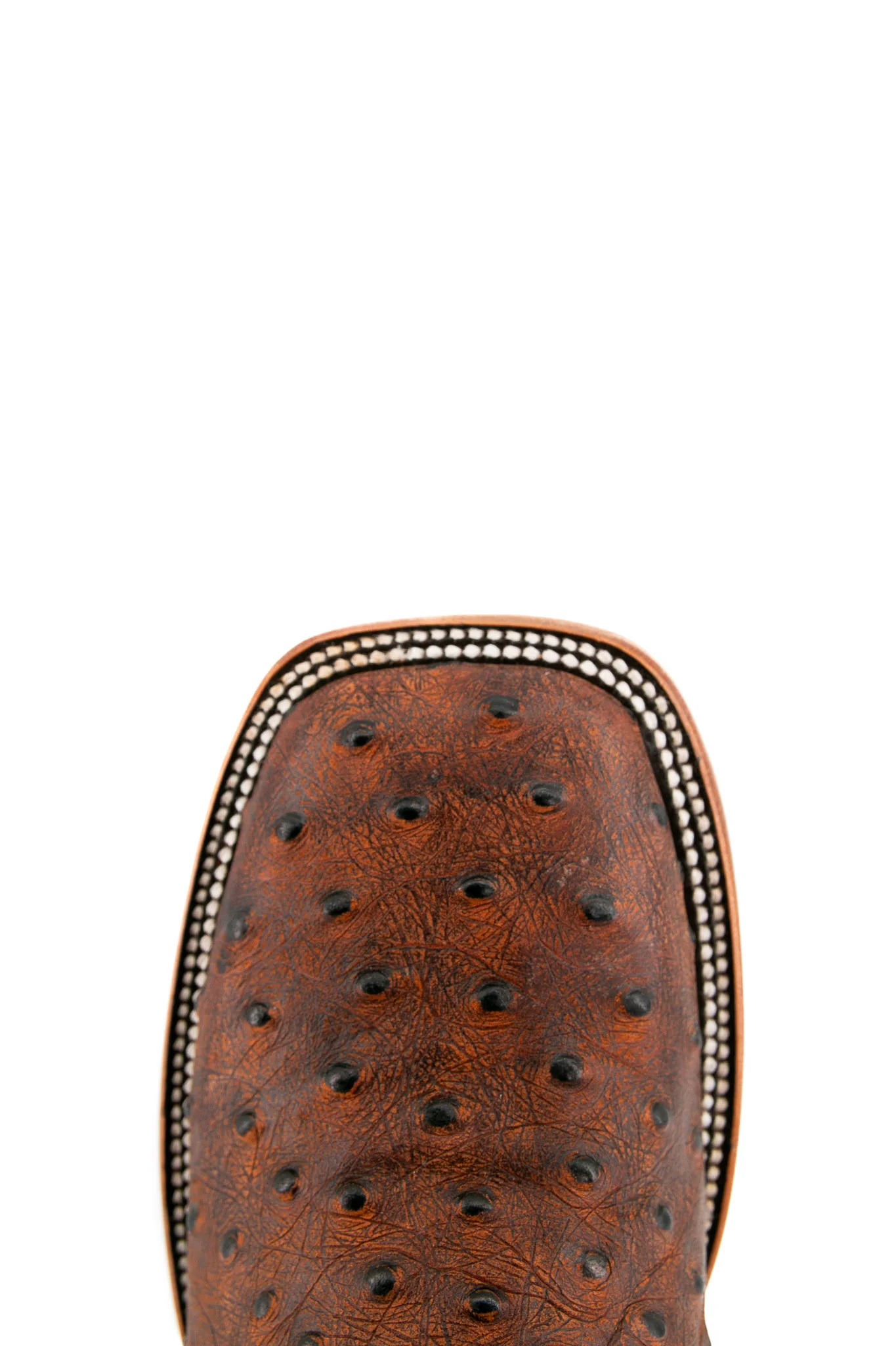 Ostrich Matte Rustic Square Toe Cowboy Boot - Image 15