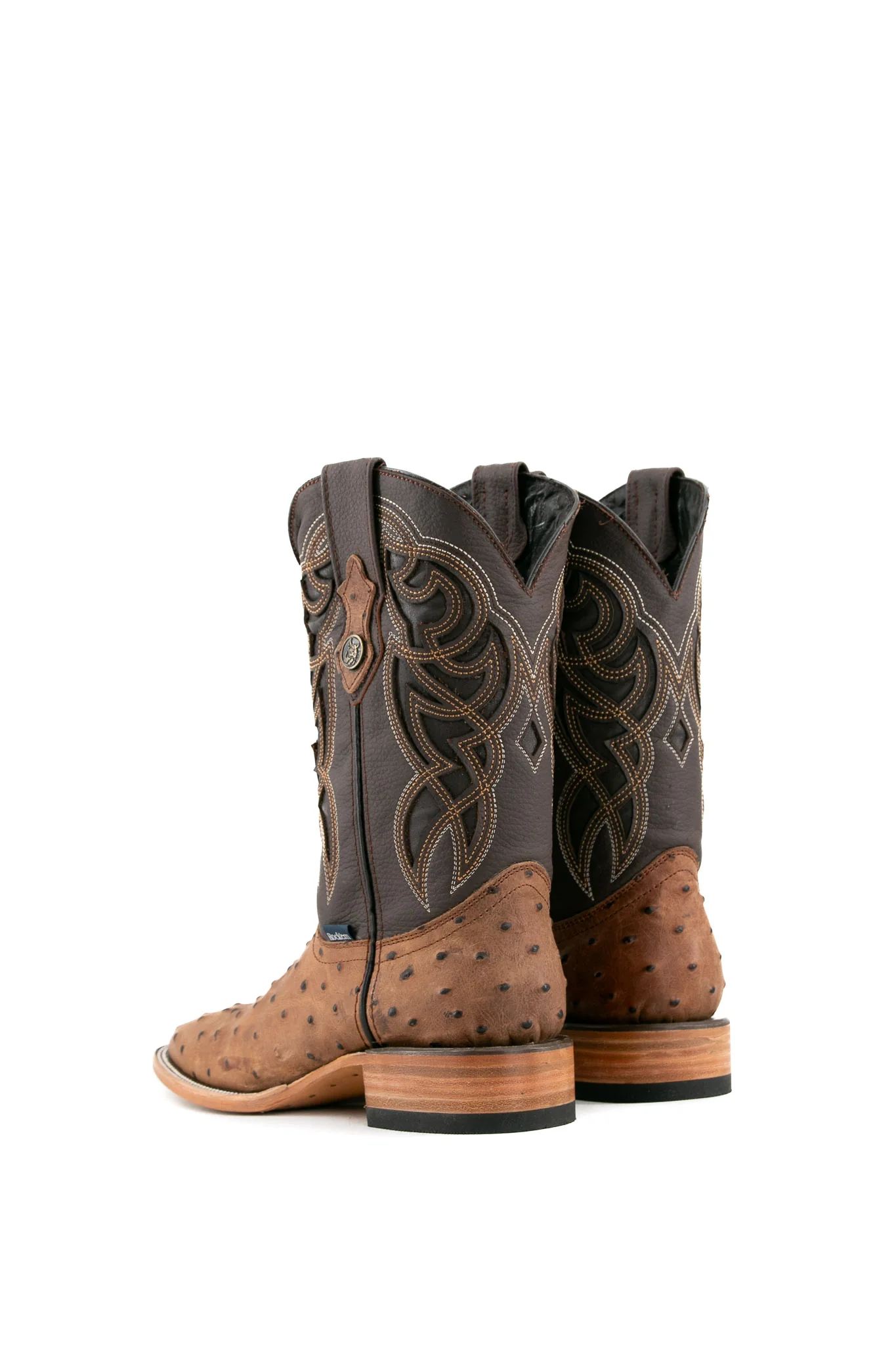 Ostrich Matte Rustic Square Toe Cowboy Boot - Image 18