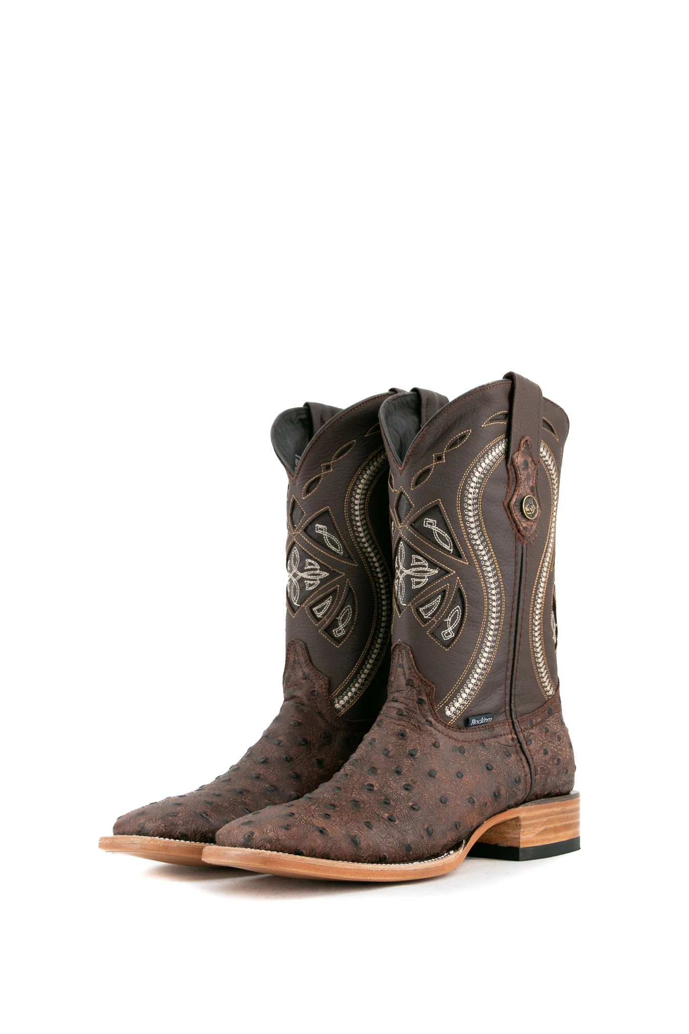 Ostrich Matte Rustic Square Toe Cowboy Boot - Image 21