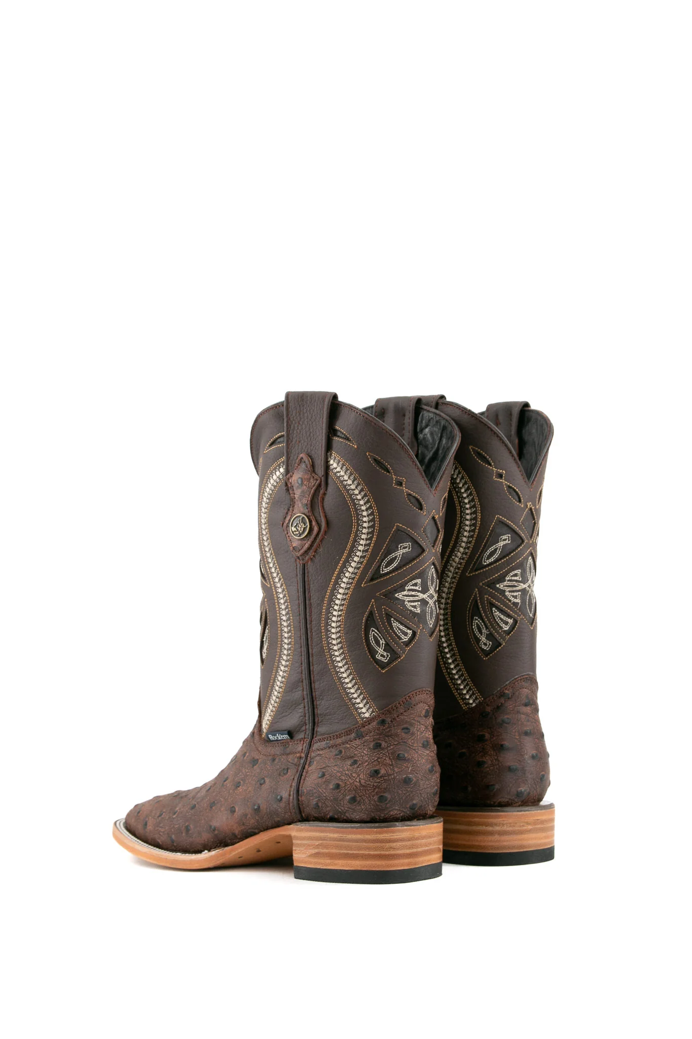 Ostrich Matte Rustic Square Toe Cowboy Boot - Image 23