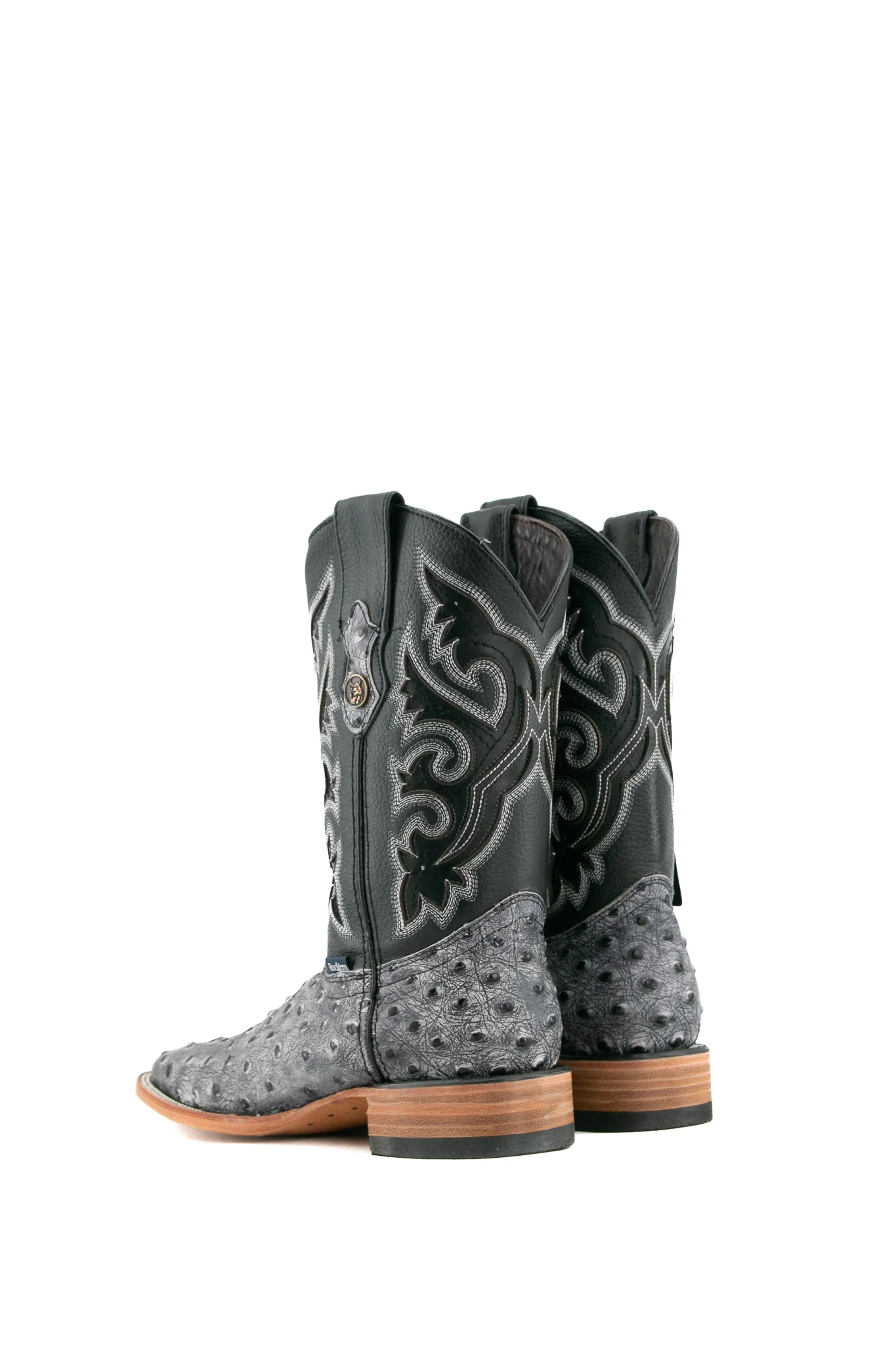 Ostrich Matte Rustic Square Toe Cowboy Boot - Image 3