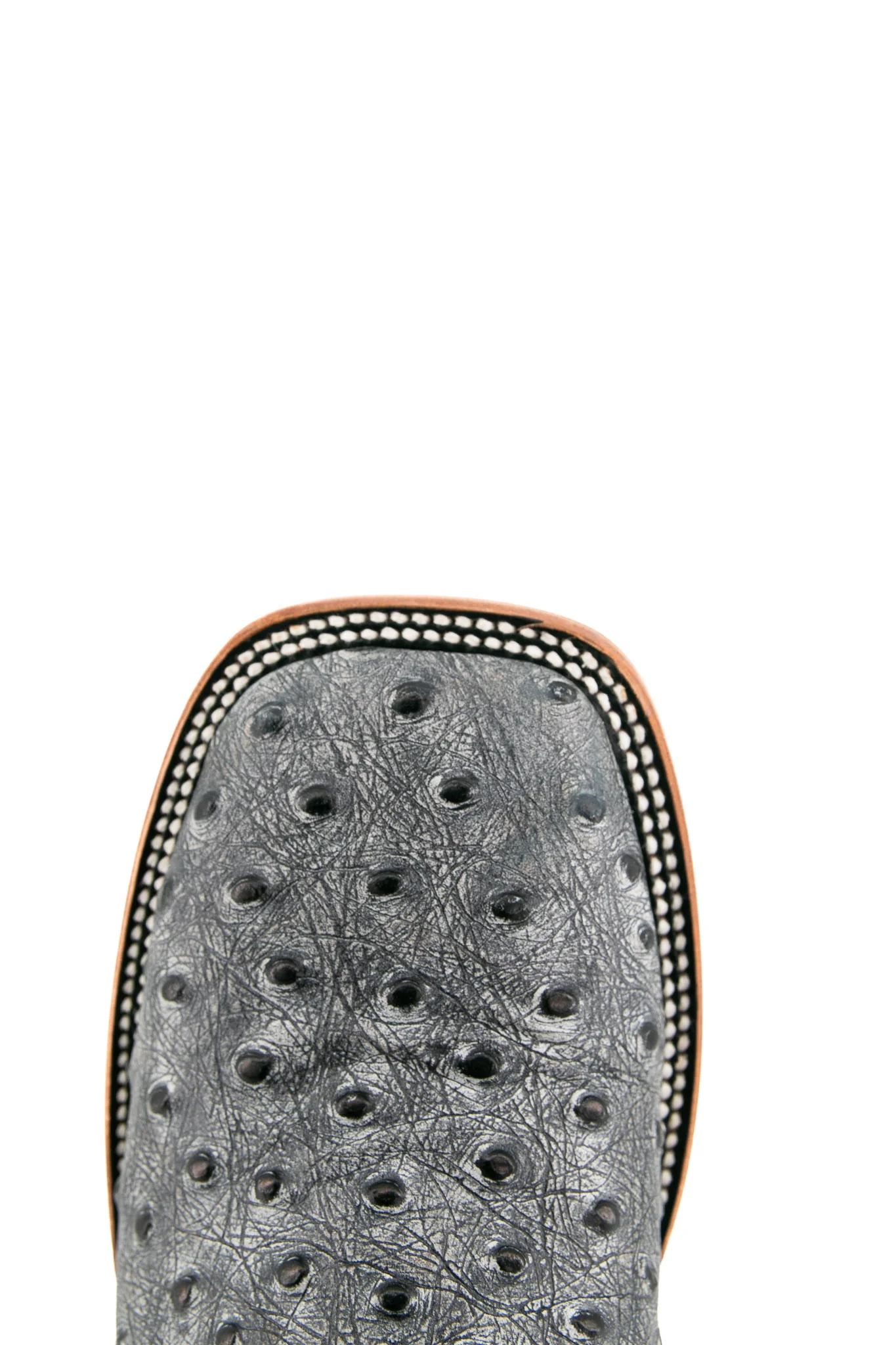 Ostrich Matte Rustic Square Toe Cowboy Boot - Image 5