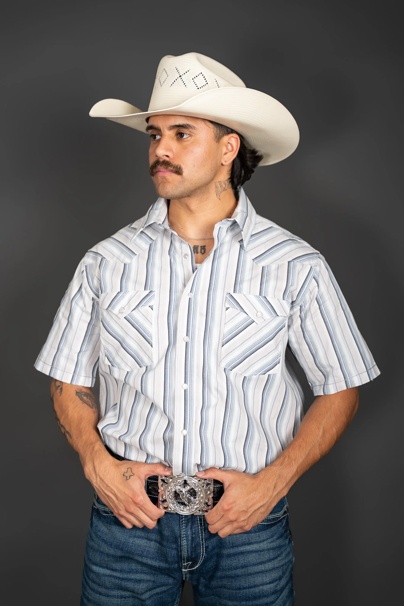 Panhandle Aztec Striped Pearl Snap